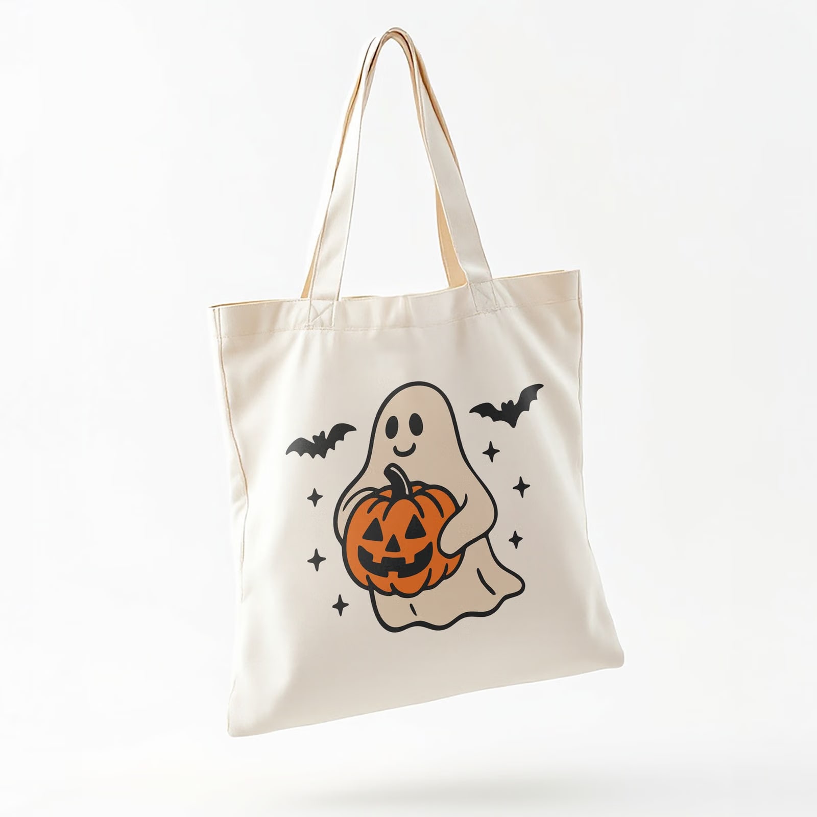 Torba bawełniana na zakupy Halloween Jesień Dynia Duch Prezent