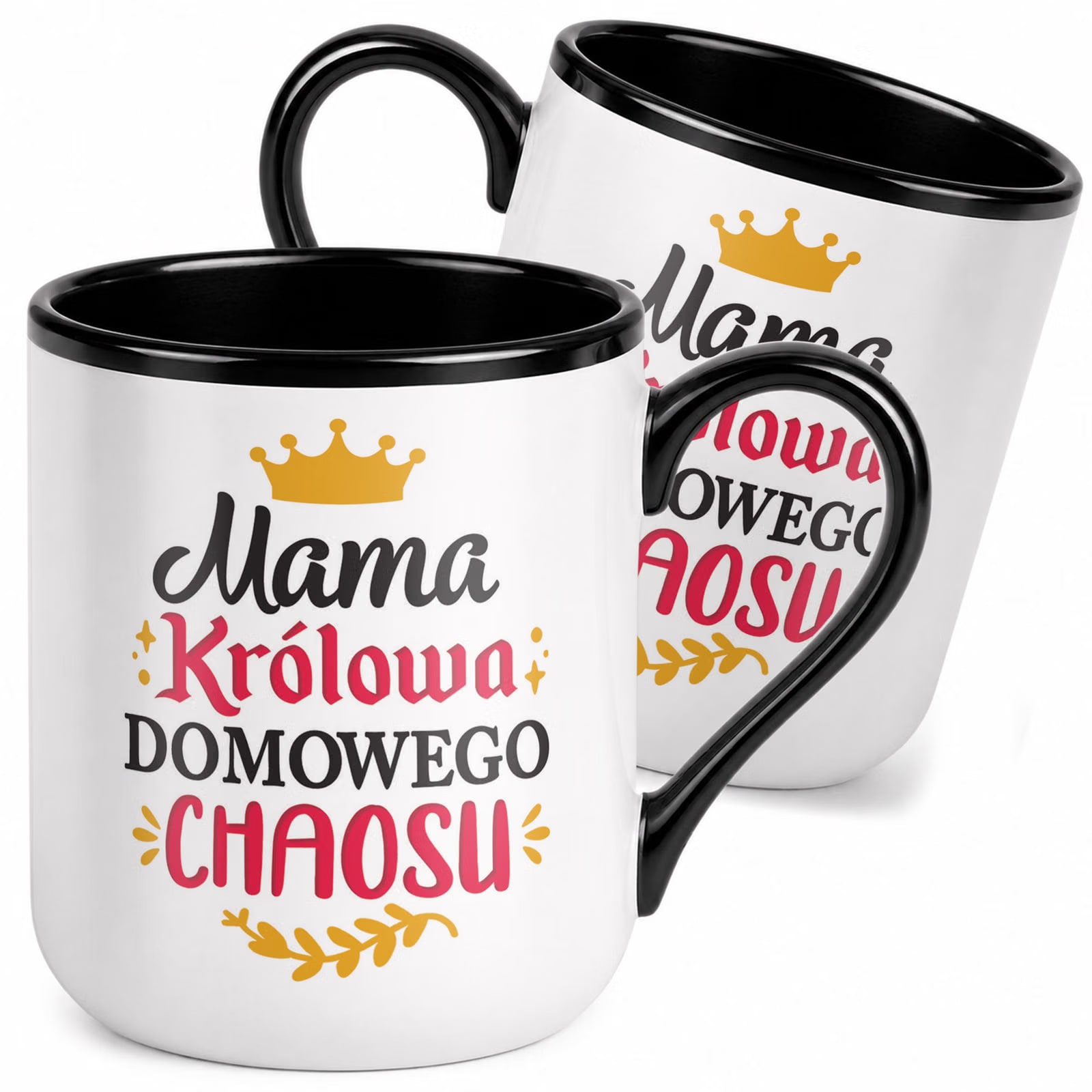 Kubek z nadrukiem Premium Czarny Dla Mamy Dzień Matki Upominek Prezent