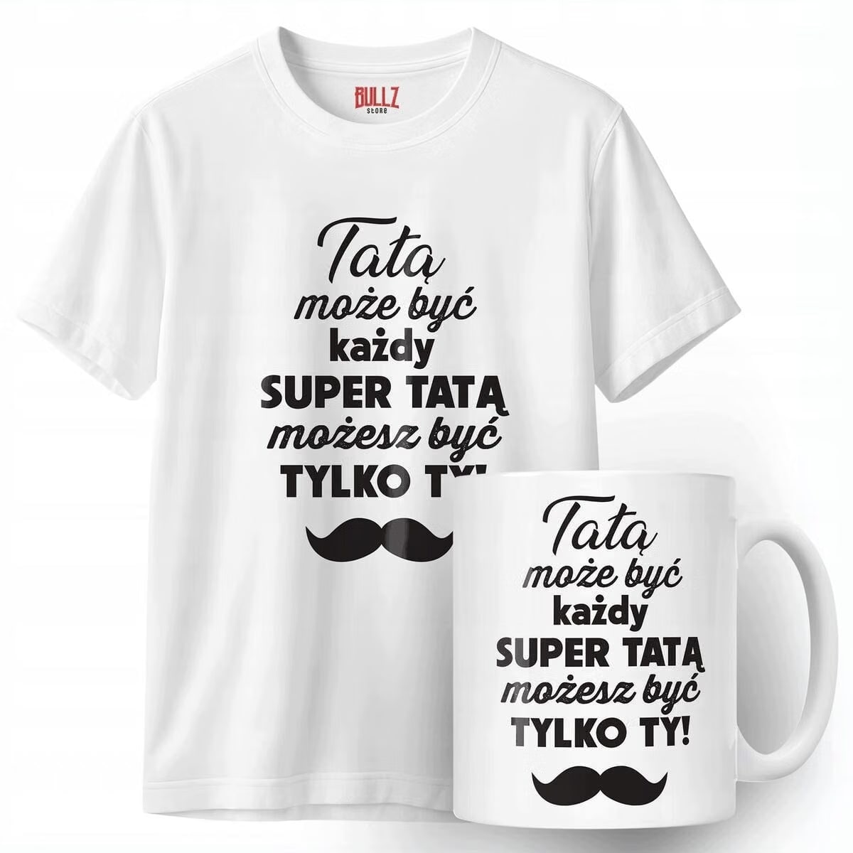 Zestaw Kubek + Koszulka Dzień Ojca Dla Taty Tatą Może Być Każdy