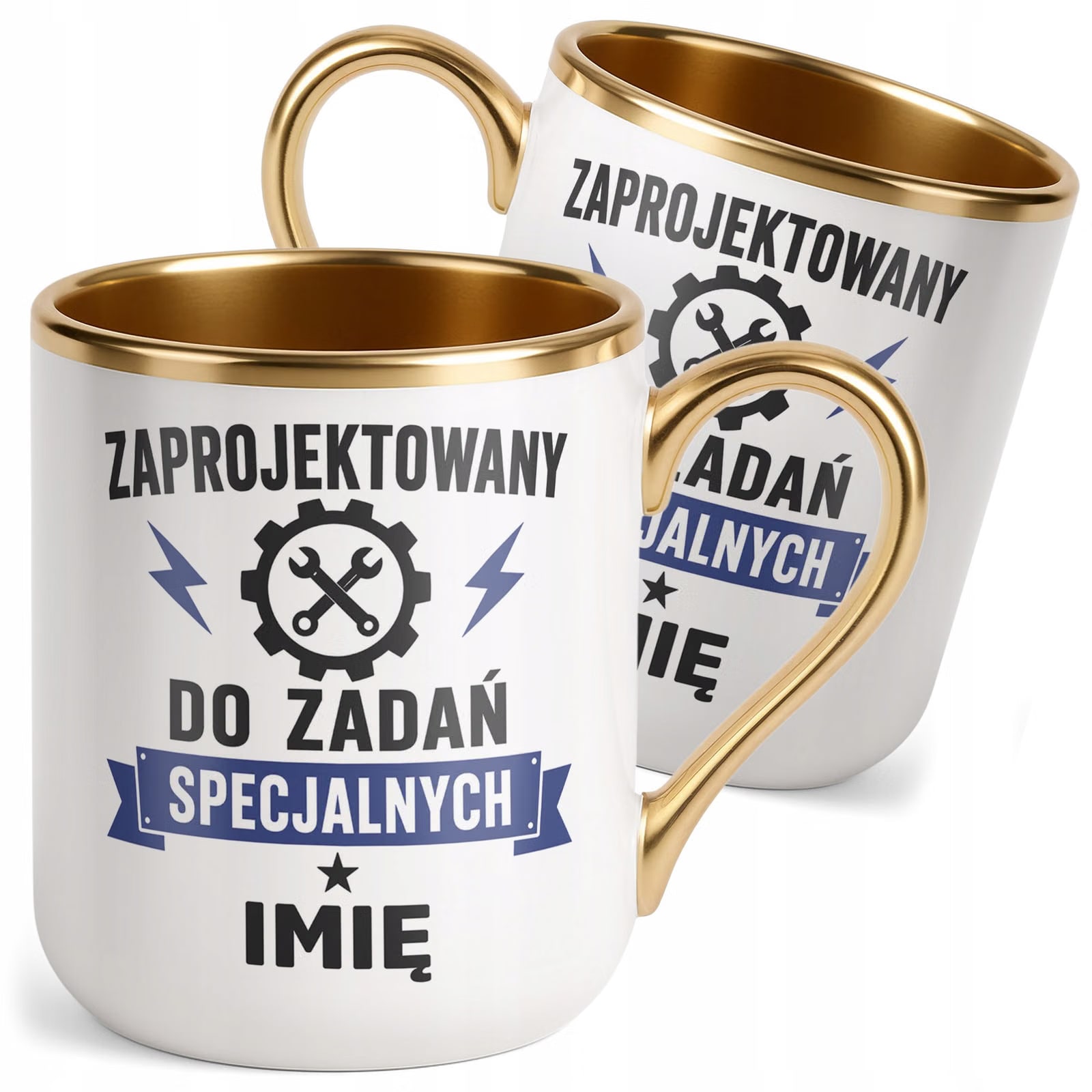 Kubek personalizowany z nadrukiem Premium Złoty Dzień Chłopaka