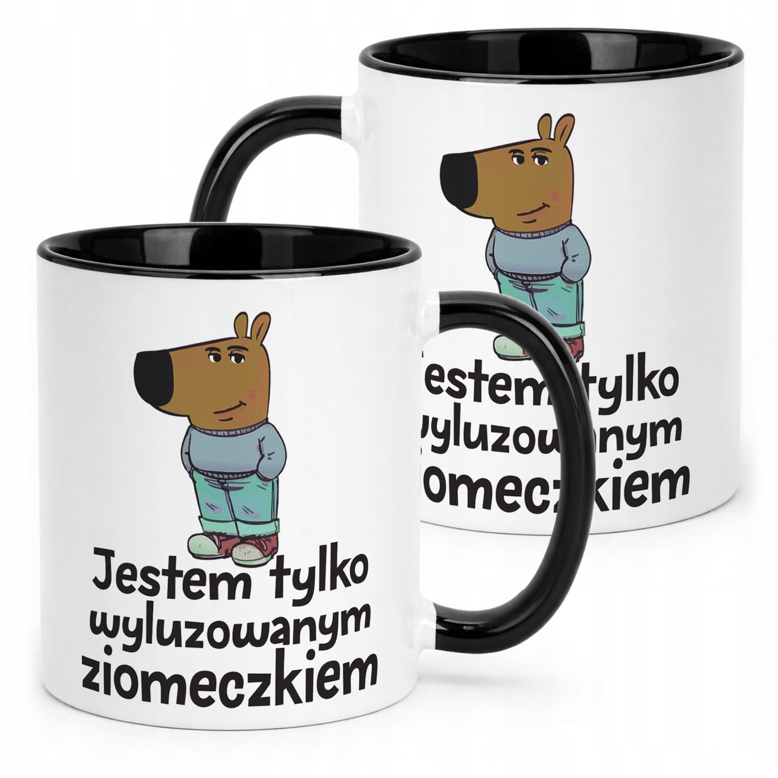Kubek Czarny Wyluzowany Ziomek Zabawny Prezent Upominek