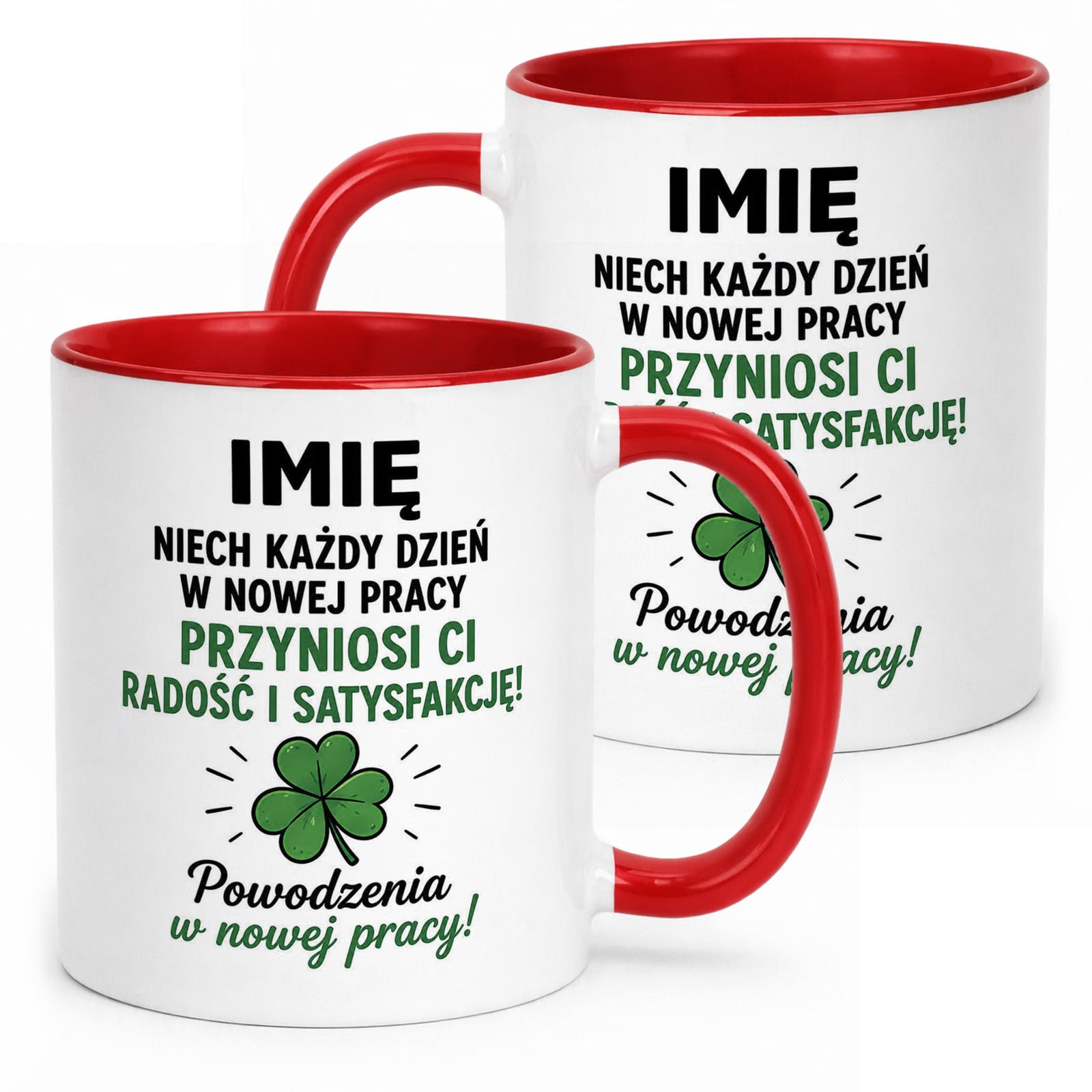 Kubek Czerwony Personalizowany z Nadrukiem Pożegnanie Odejście z Pracy