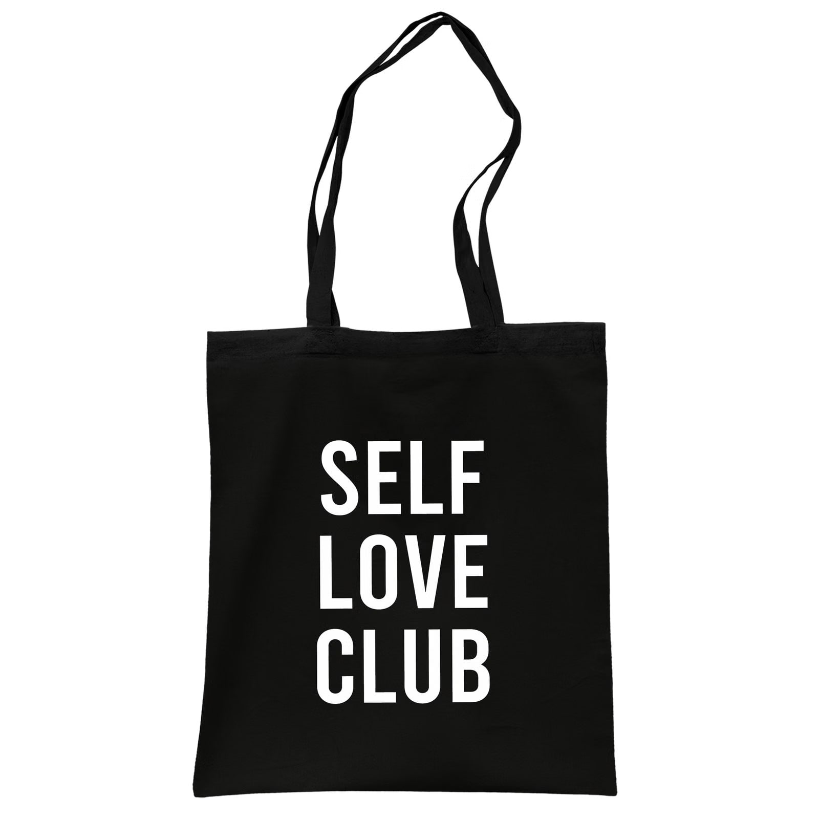 Torba bawełniana czarna na zakupy Self Love Club Miłość Samoakceptacja