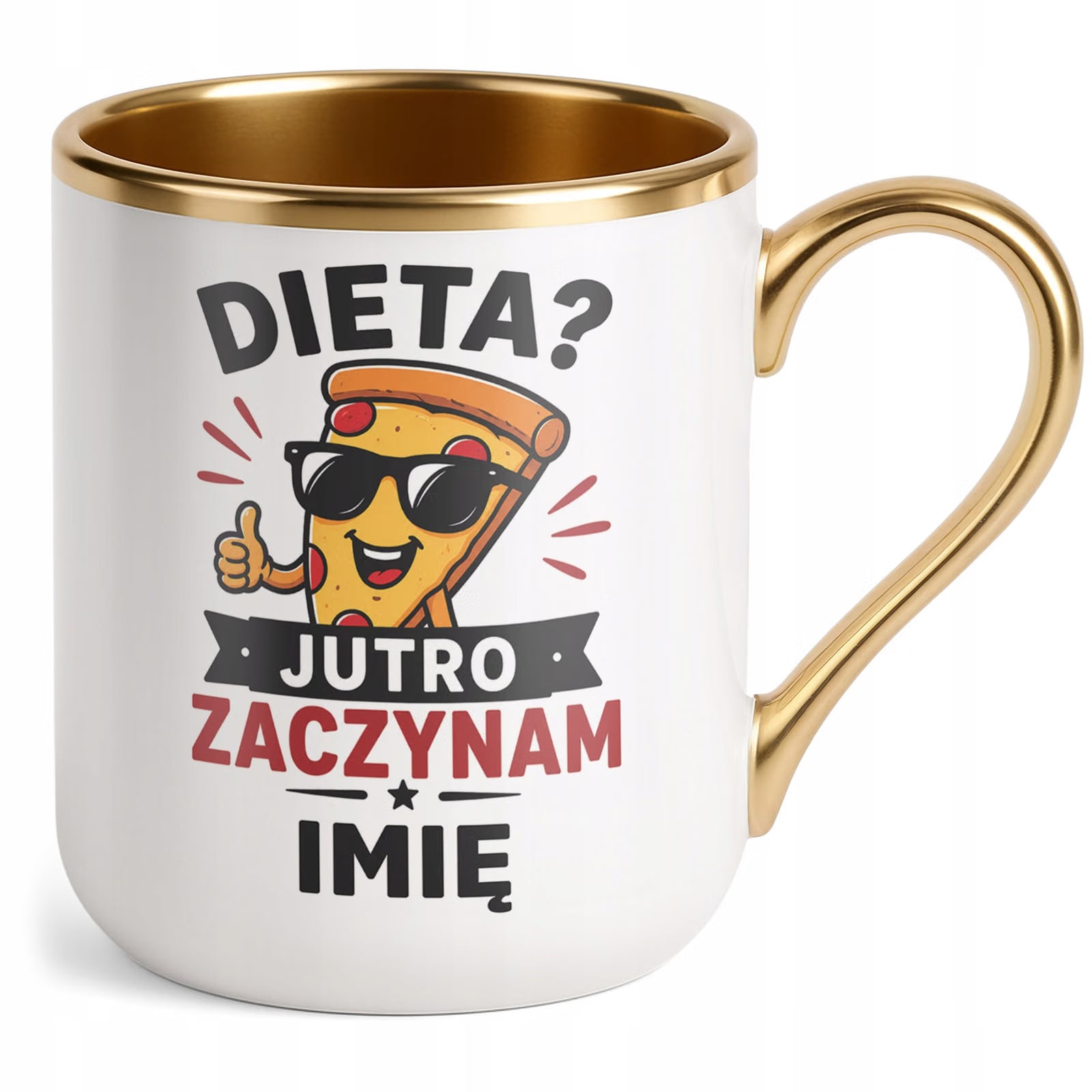 Kubek personalizowany z nadrukiem Premium Złoty Dzień Chłopaka
