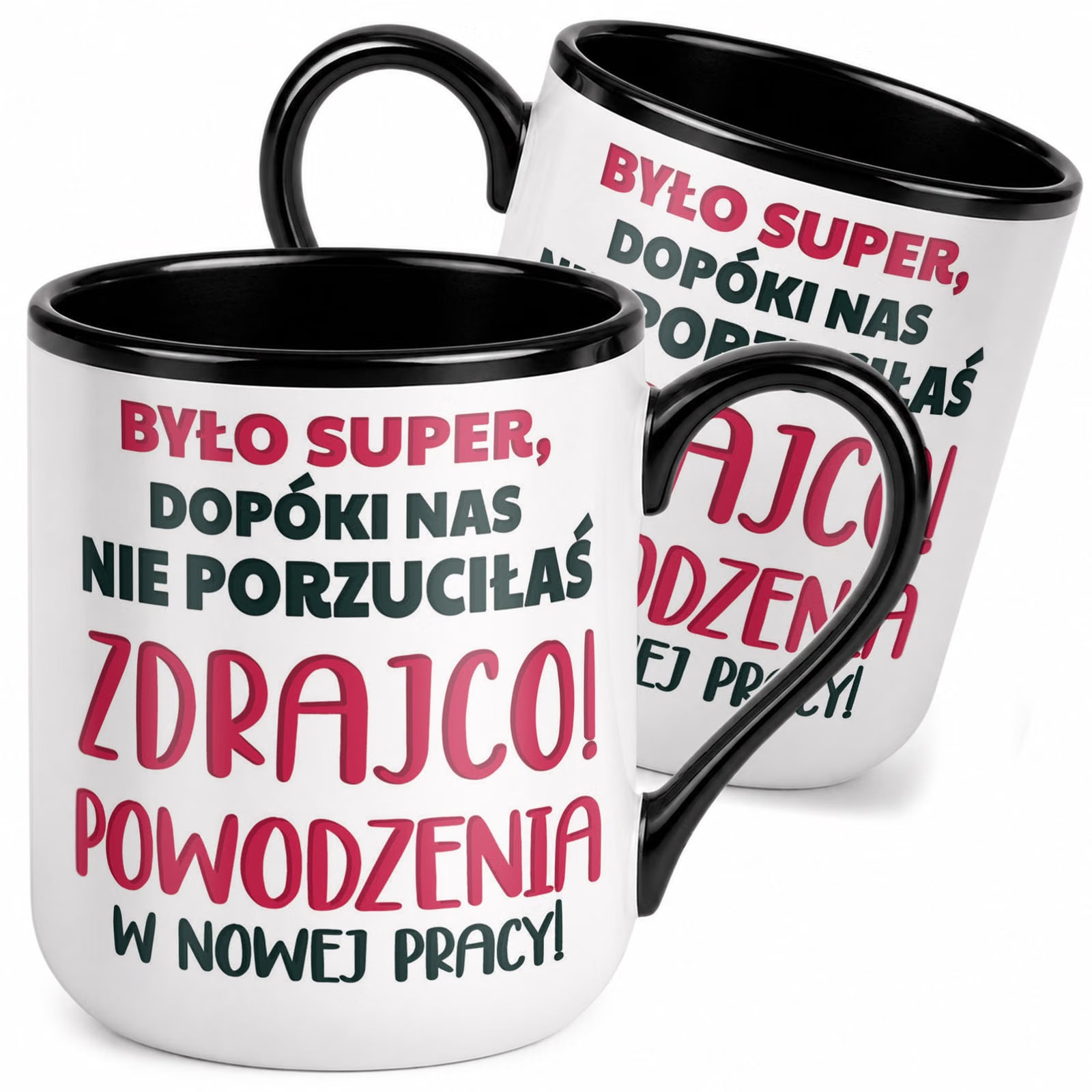 Kubek z nadrukiem Premium Czarny Pożegnanie Odejście z Pracy Prezent