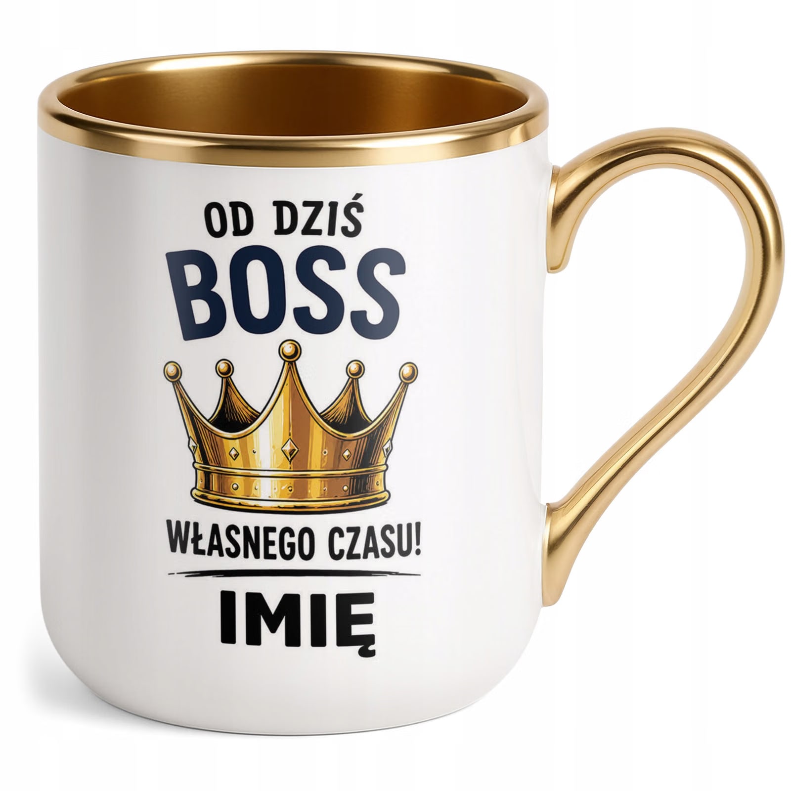 Kubek Personalizowany z nadrukiem Premium Złoty Emerytura Prezent