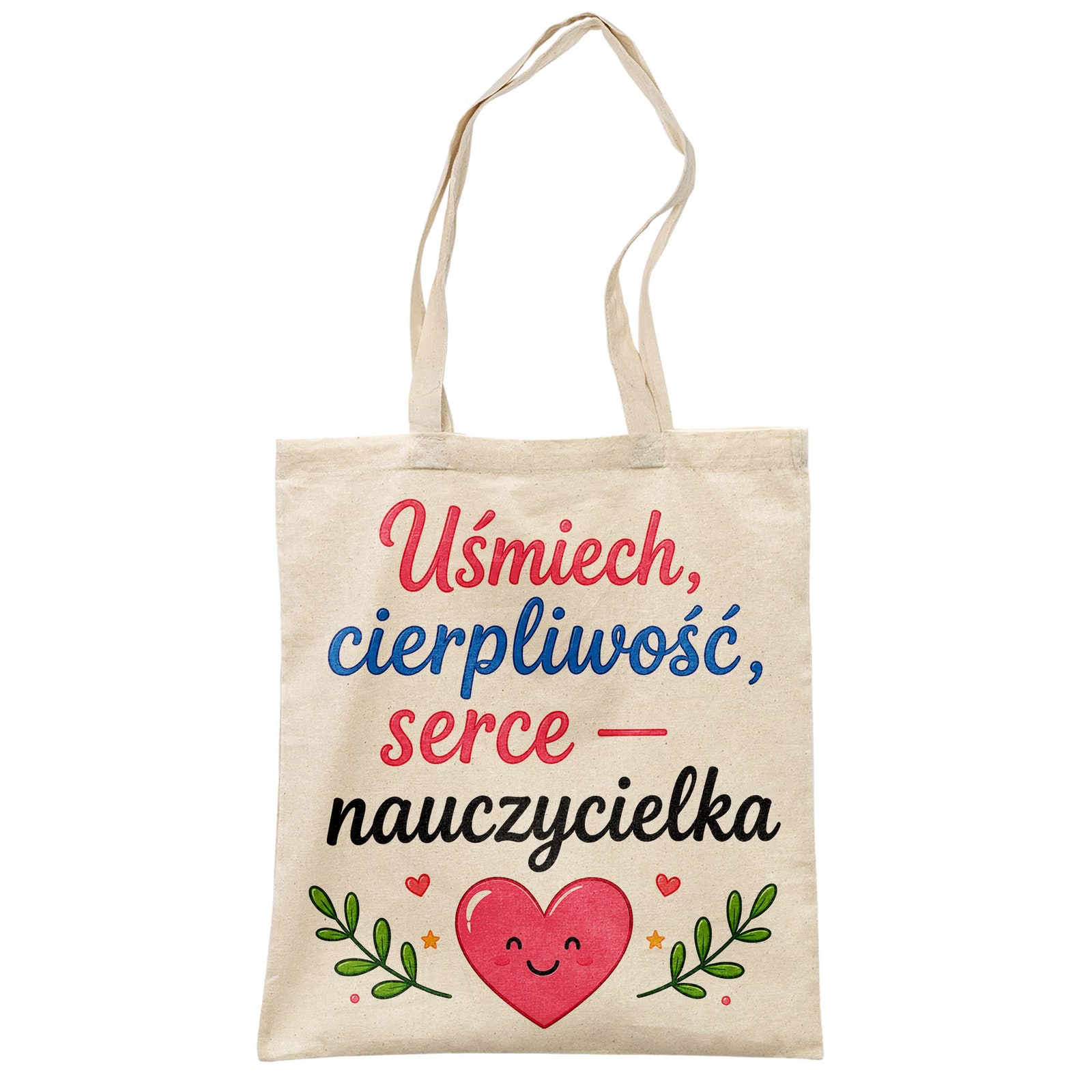 Torba shopper bawełniana Dzień Nauczyciela na zakupy z nadrukiem prezent