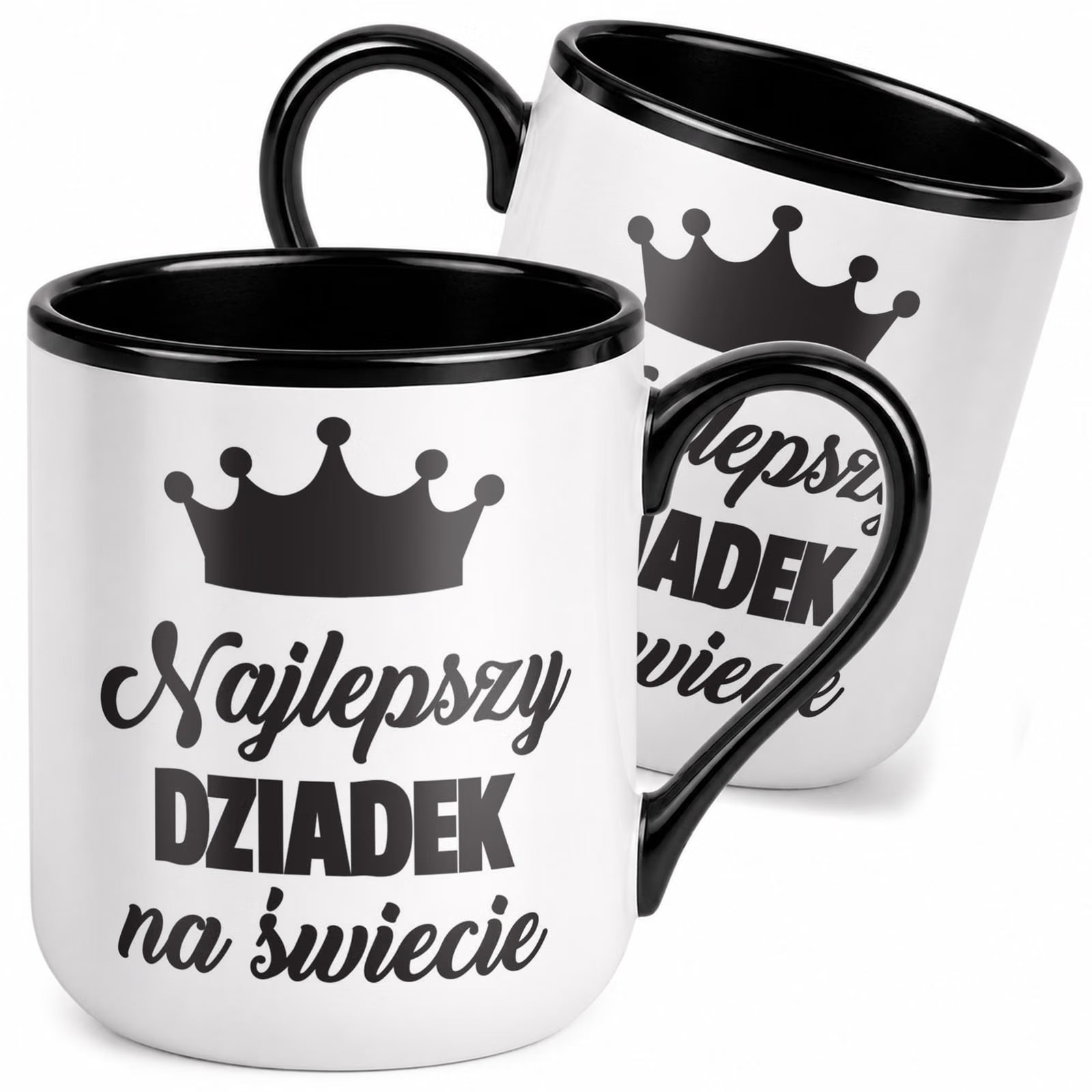 Kubek z nadrukiem Premium Czarny Dzień Dziadka Dla Dziadka Upominek Prezent