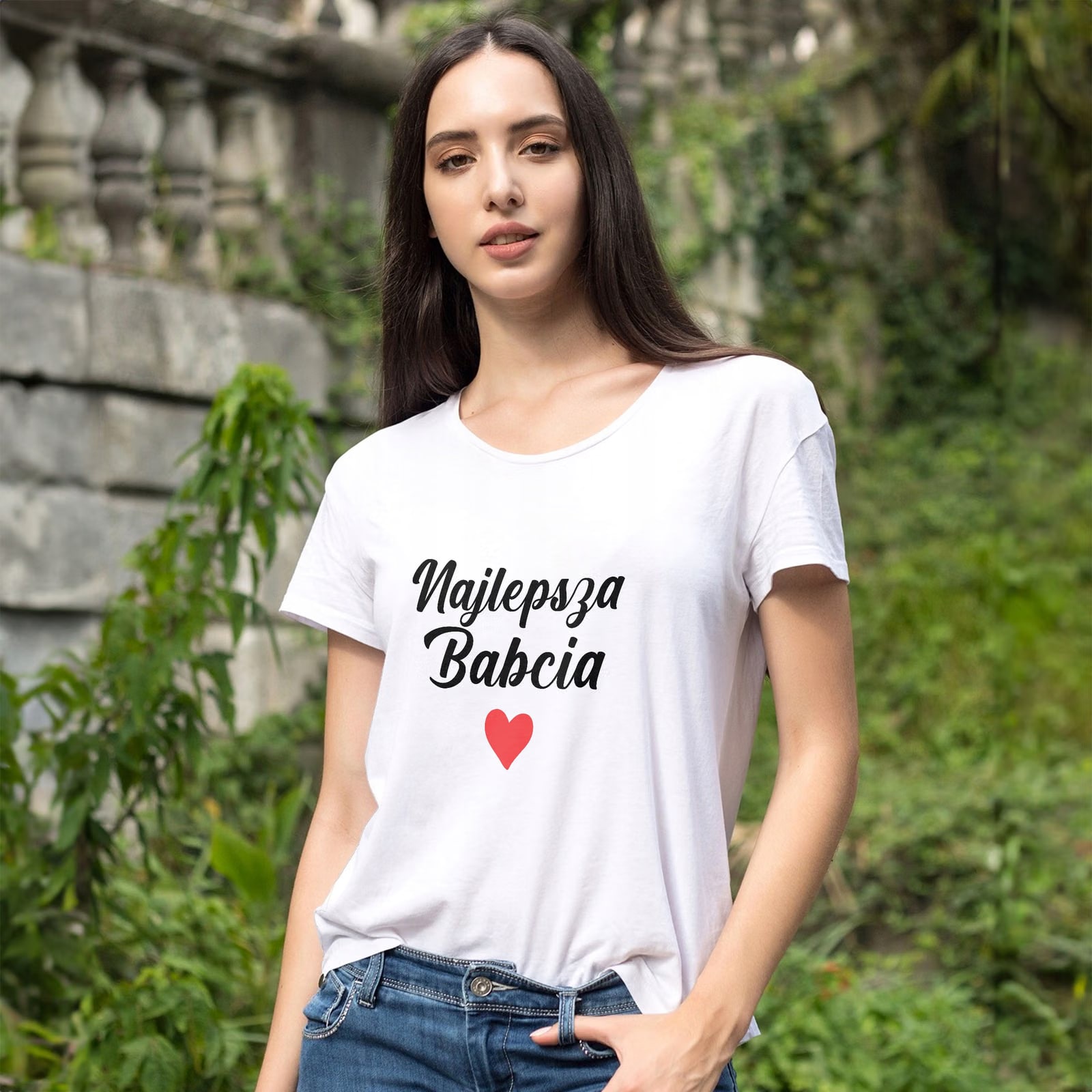 Koszulka Damska T-shirt Na Dzień Babci Prezent Najlepsza Babcia
