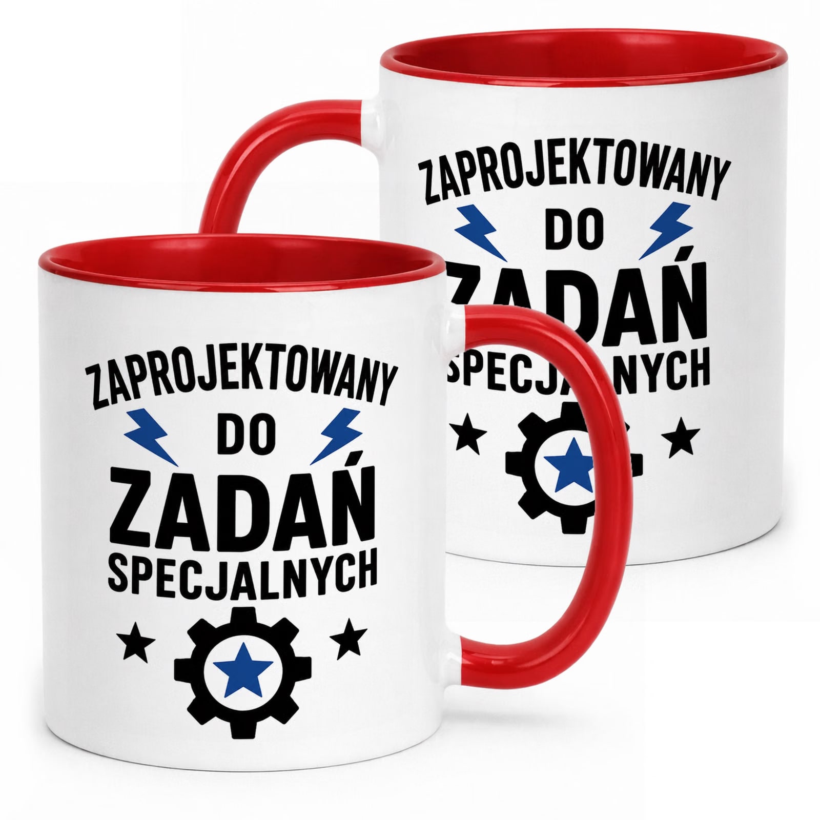 Czerwony Kubek z nadrukiem Dzień Chłopaka Mężczyzny Upominek Prezent