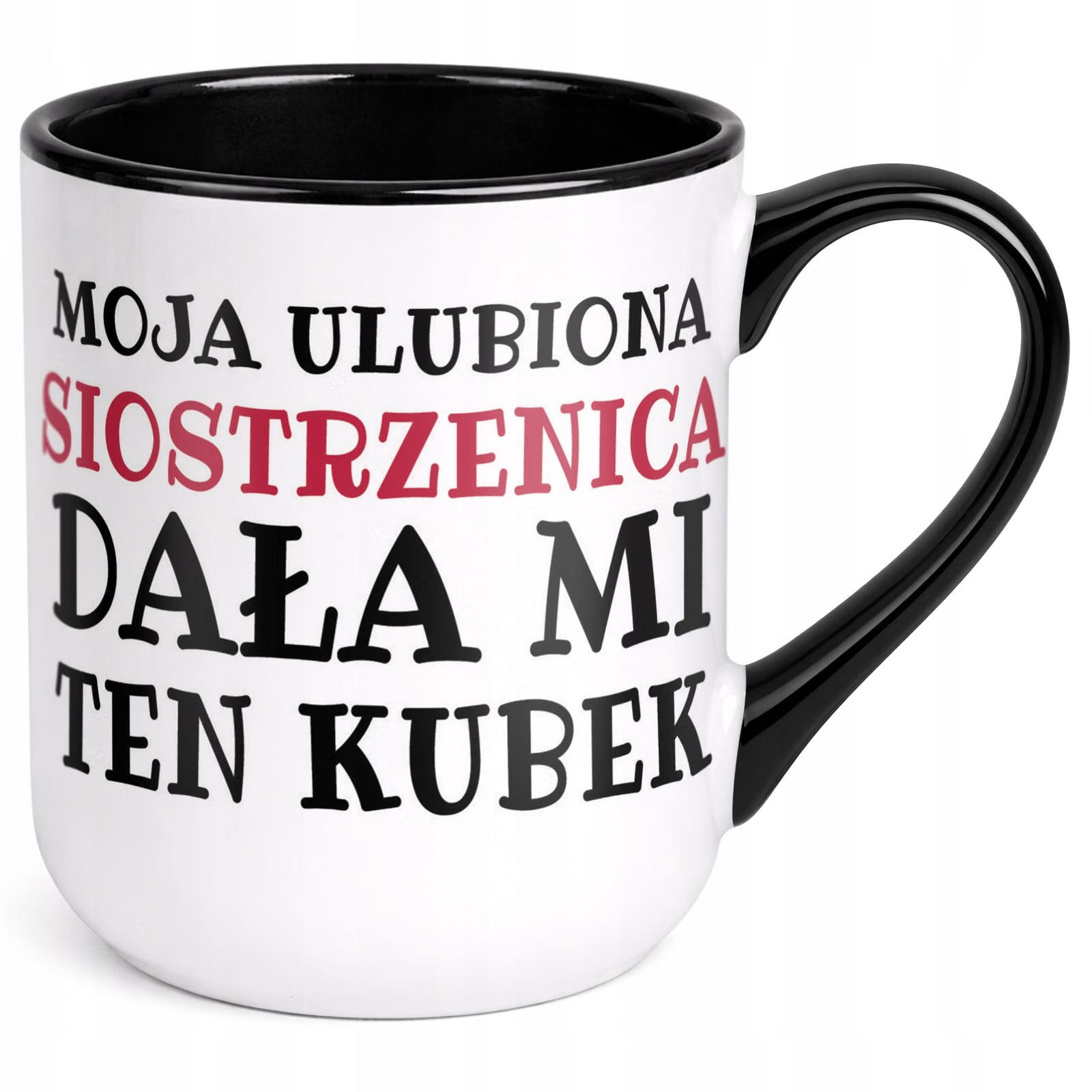 Kubek z nadrukiem Premium Czarny Dla Cioci Dla Wujka Upominek Prezent