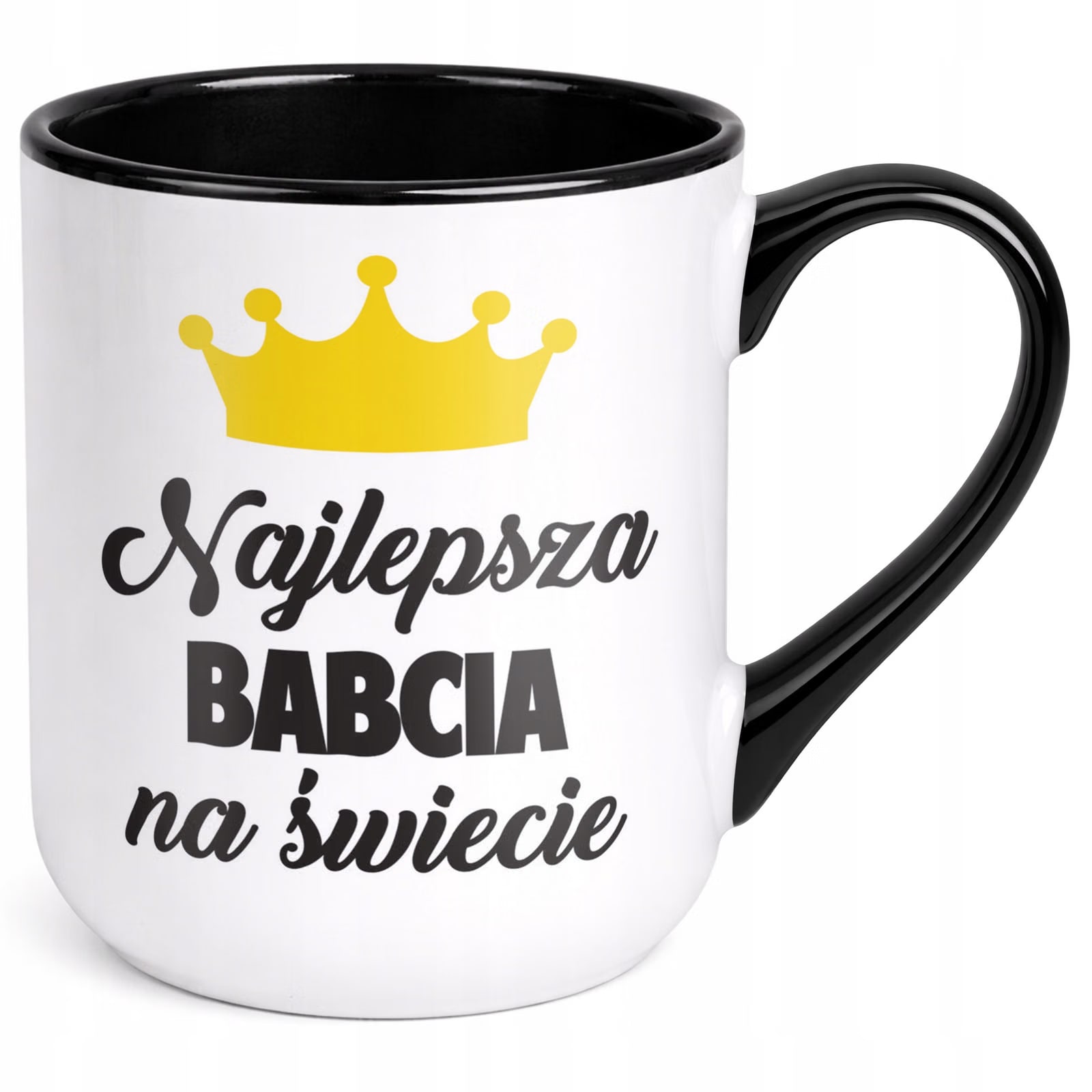 Kubek z nadrukiem Premium Czarny Dla Babci Dzień Babci Upominek Prezent