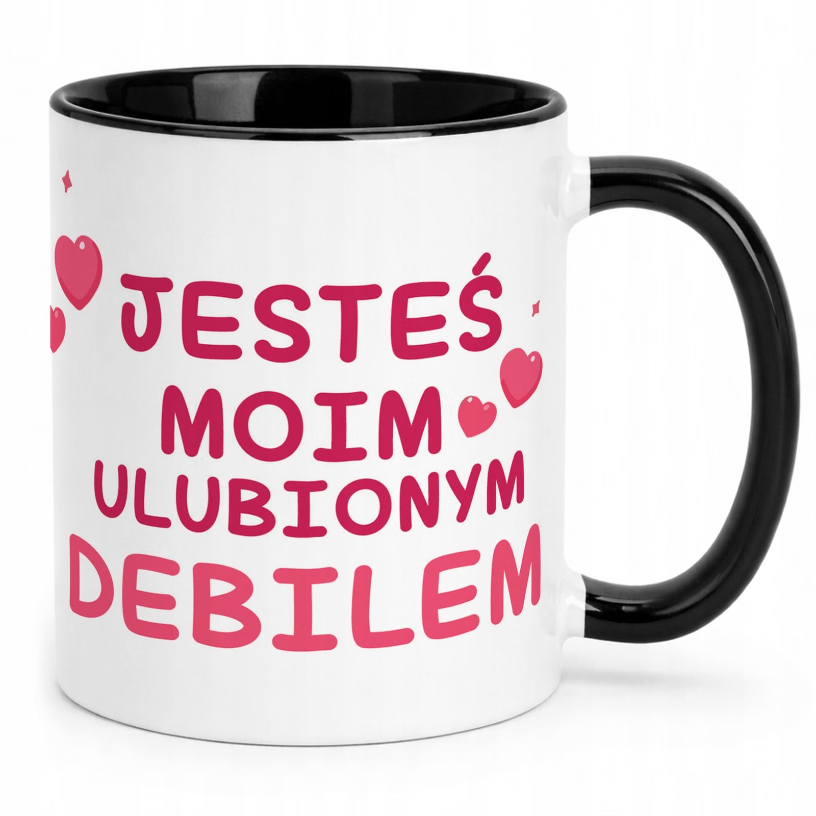 Kubek Czarny Walentynki Miłość Prezent Upominek Dla Drugiej Połowy