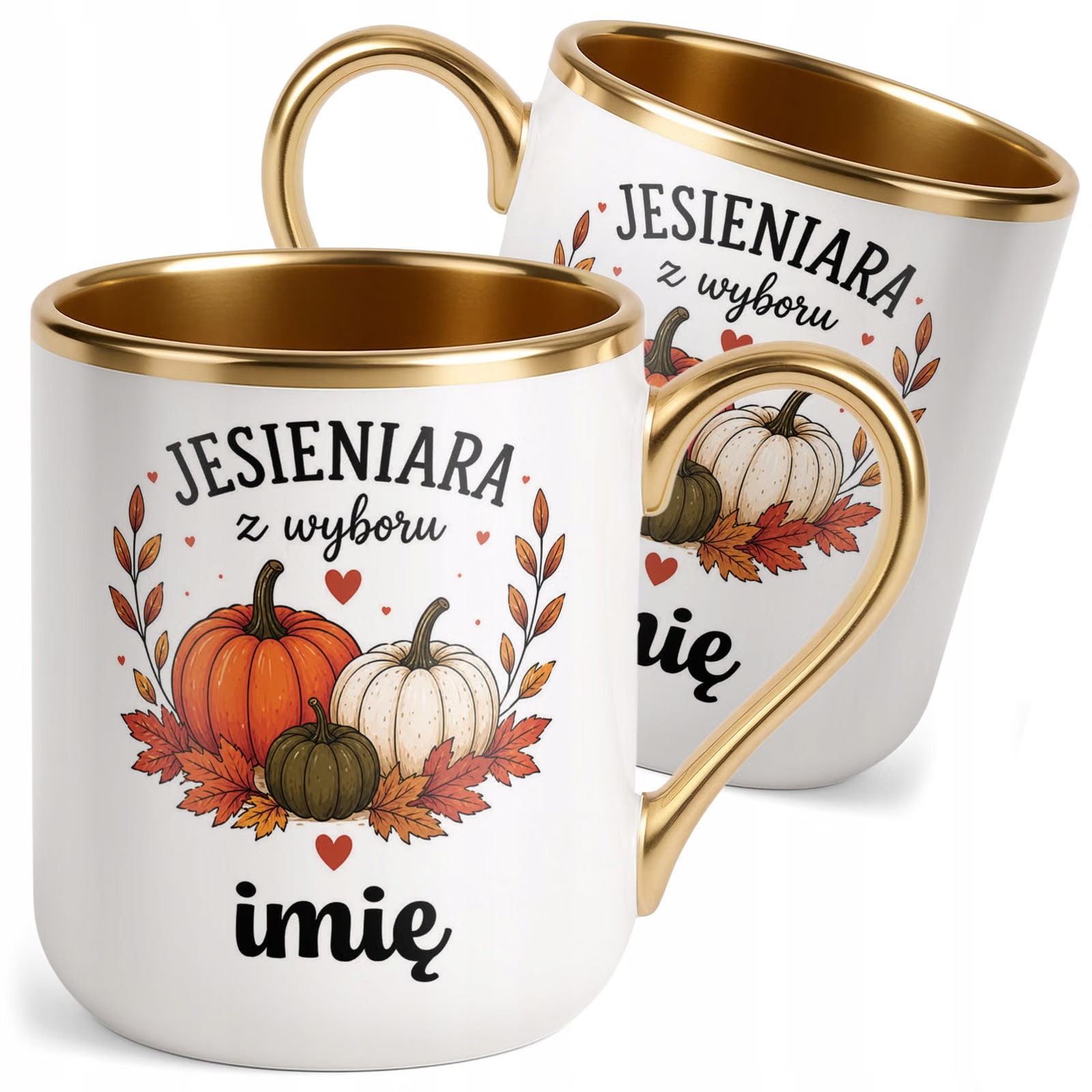 Kubek Personalizowany z nadrukiem Premium Złoty Jesienny Jesień
