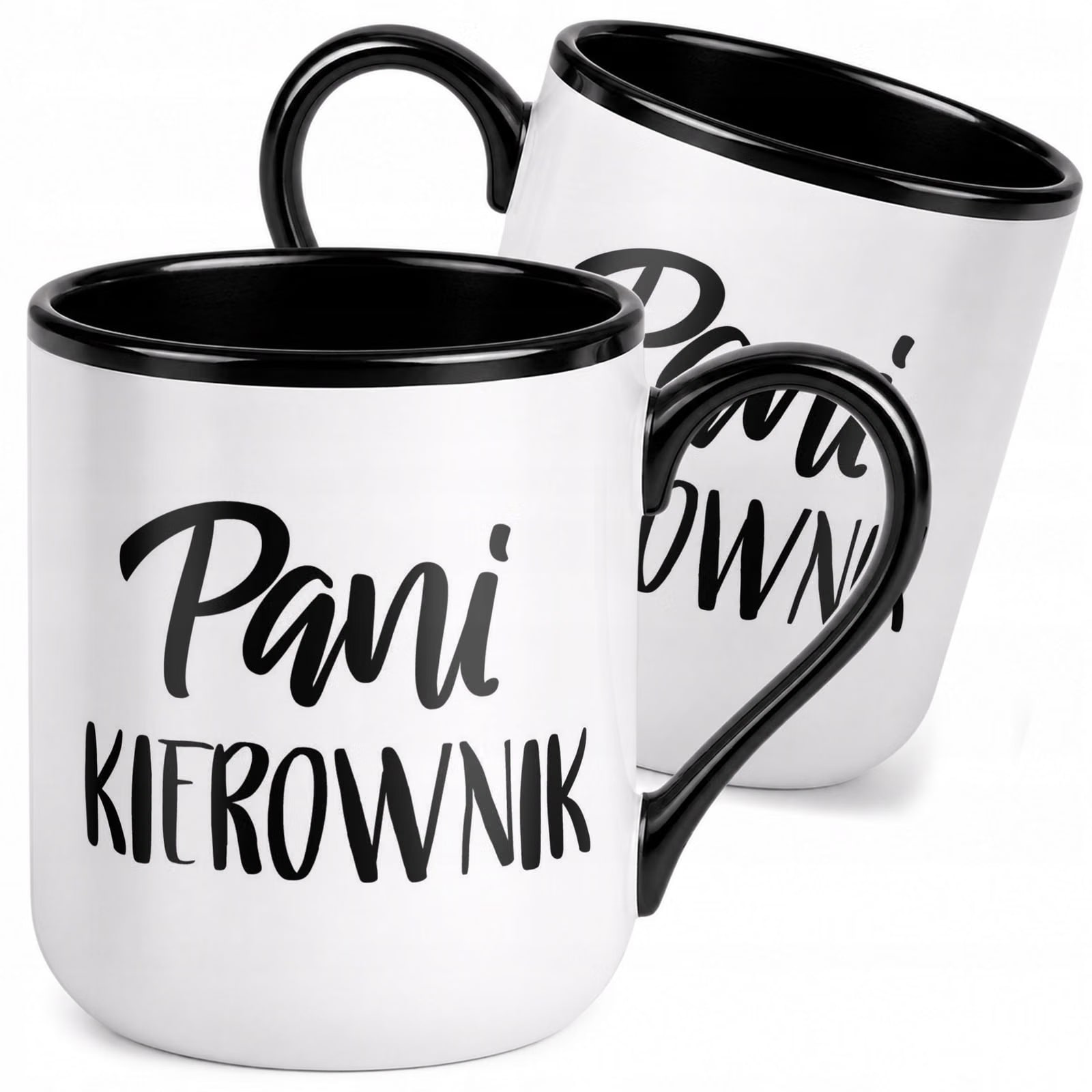 Kubek z nadrukiem Premium Czarny Dla Kierowniczki Pani Kierownik Prezent