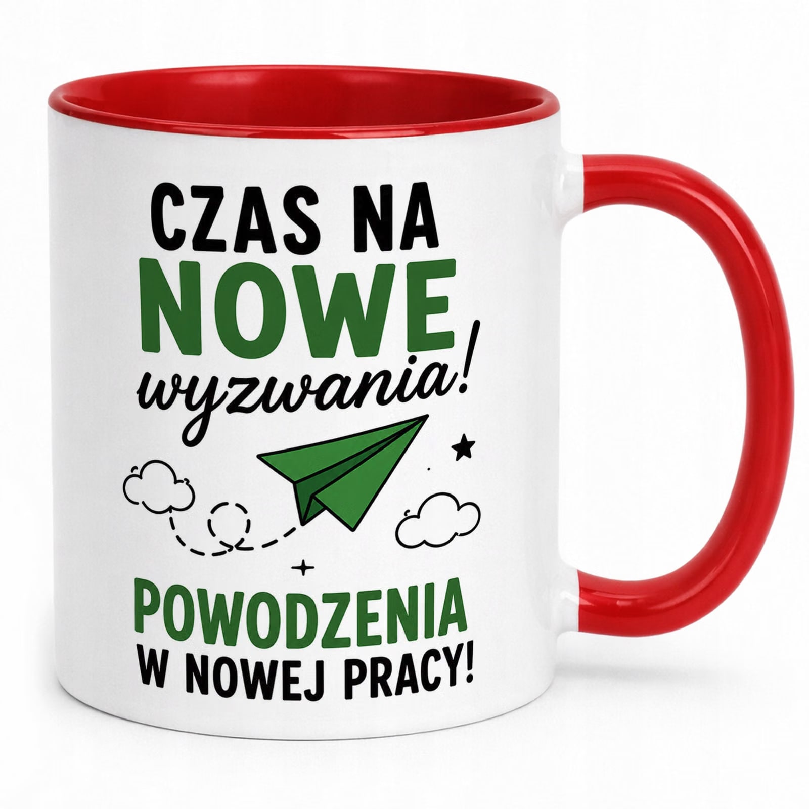 Kubek Czerwony z nadrukiem Pożegnanie Odejście z Pracy Upominek Prezent