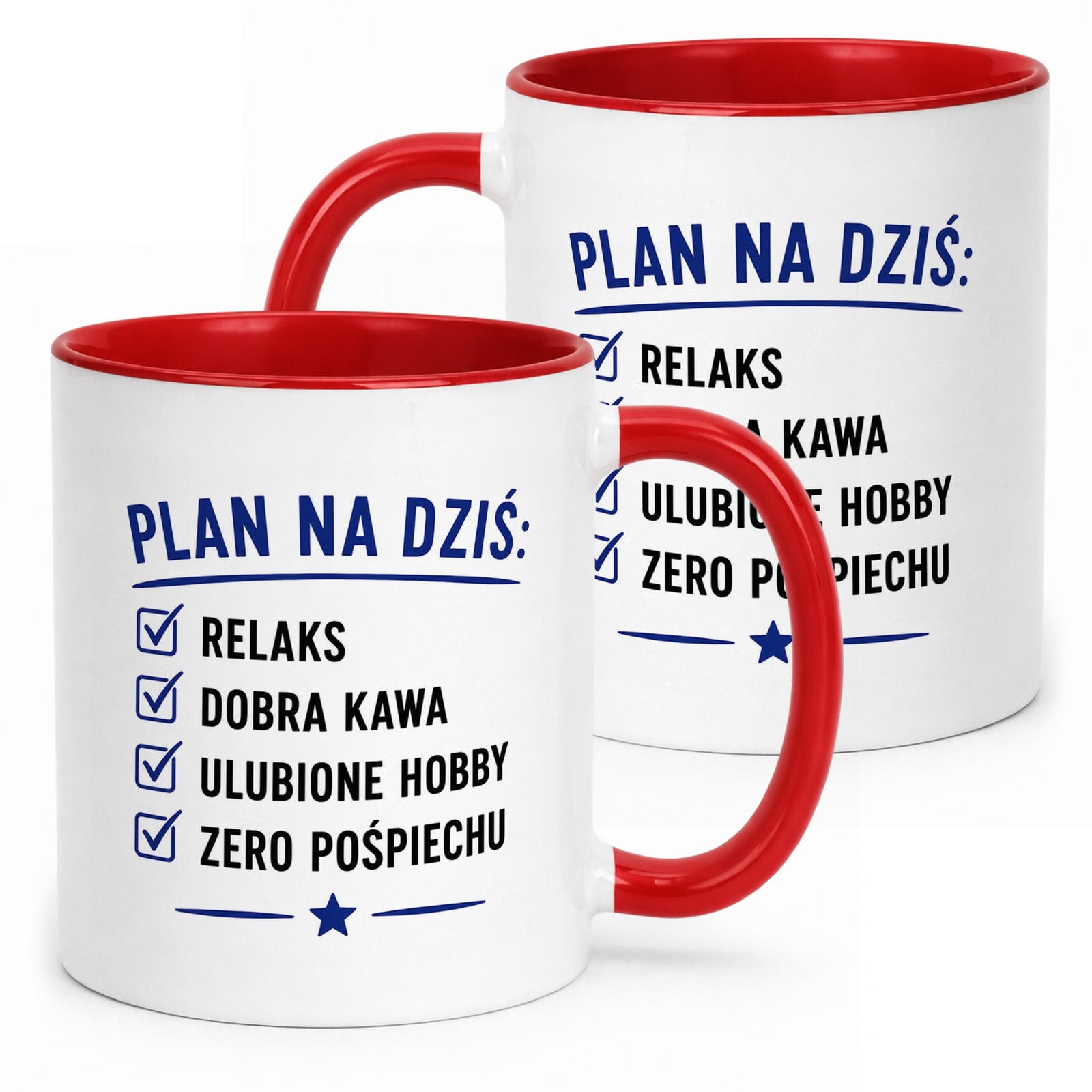 Kubek Czerwony z nadrukiem Emerytura Dla Emeryta Upominek Prezent