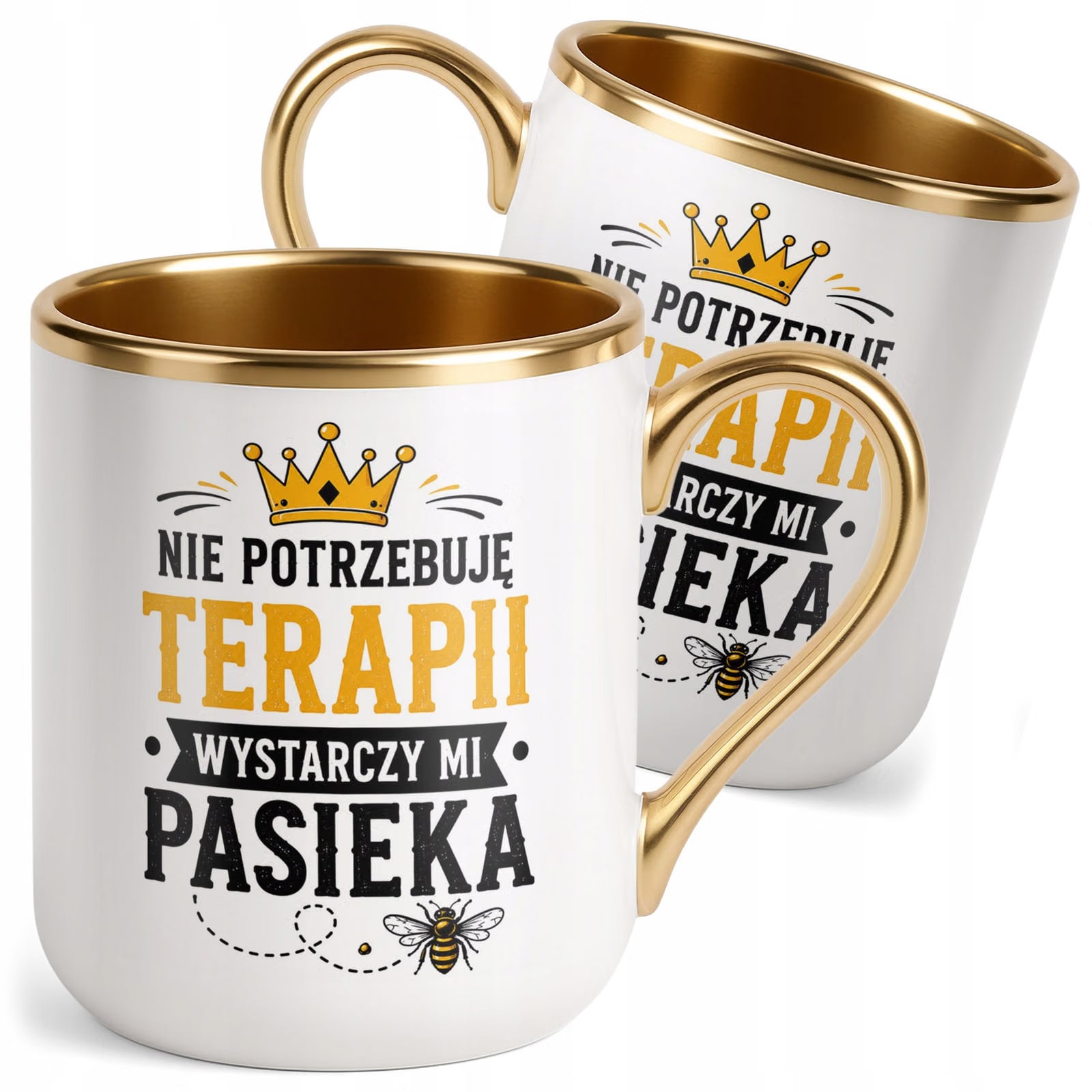 Kubek z nadrukiem Premium Złoty Dla Pszczelarza Szef Pasieki Prezent