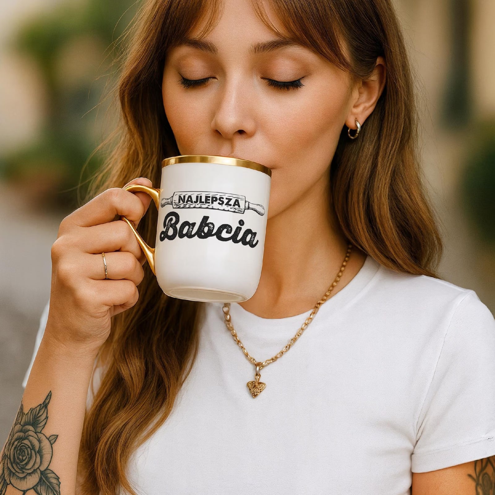 Kubek Premium Złoty Dzień Babci Dla Babci Prezent Upominek