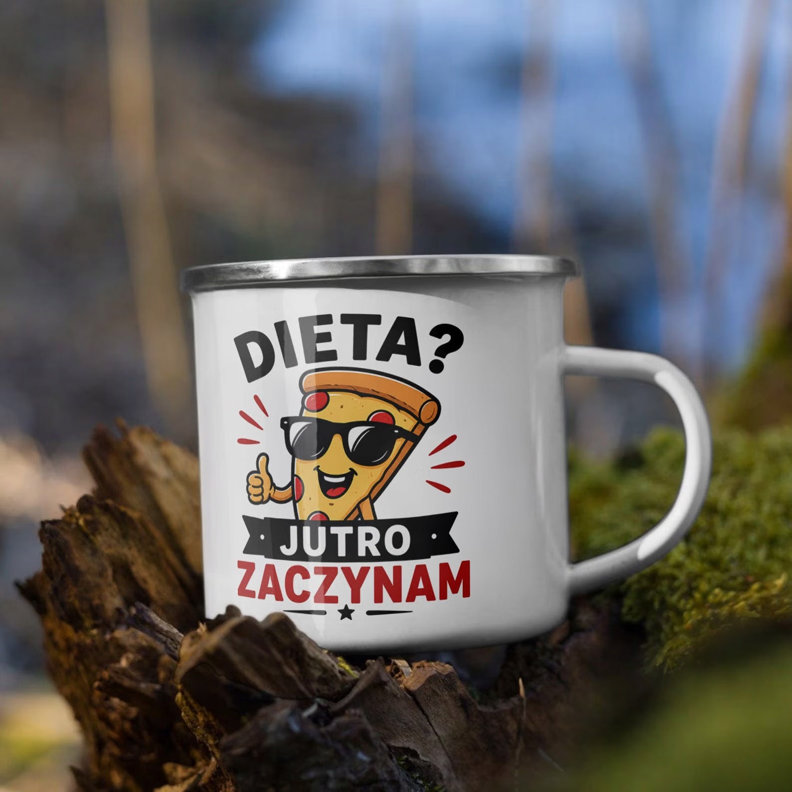 Zestaw Kubek Emaliowany Poduszka Dzień Chłopaka Z Nadrukiem