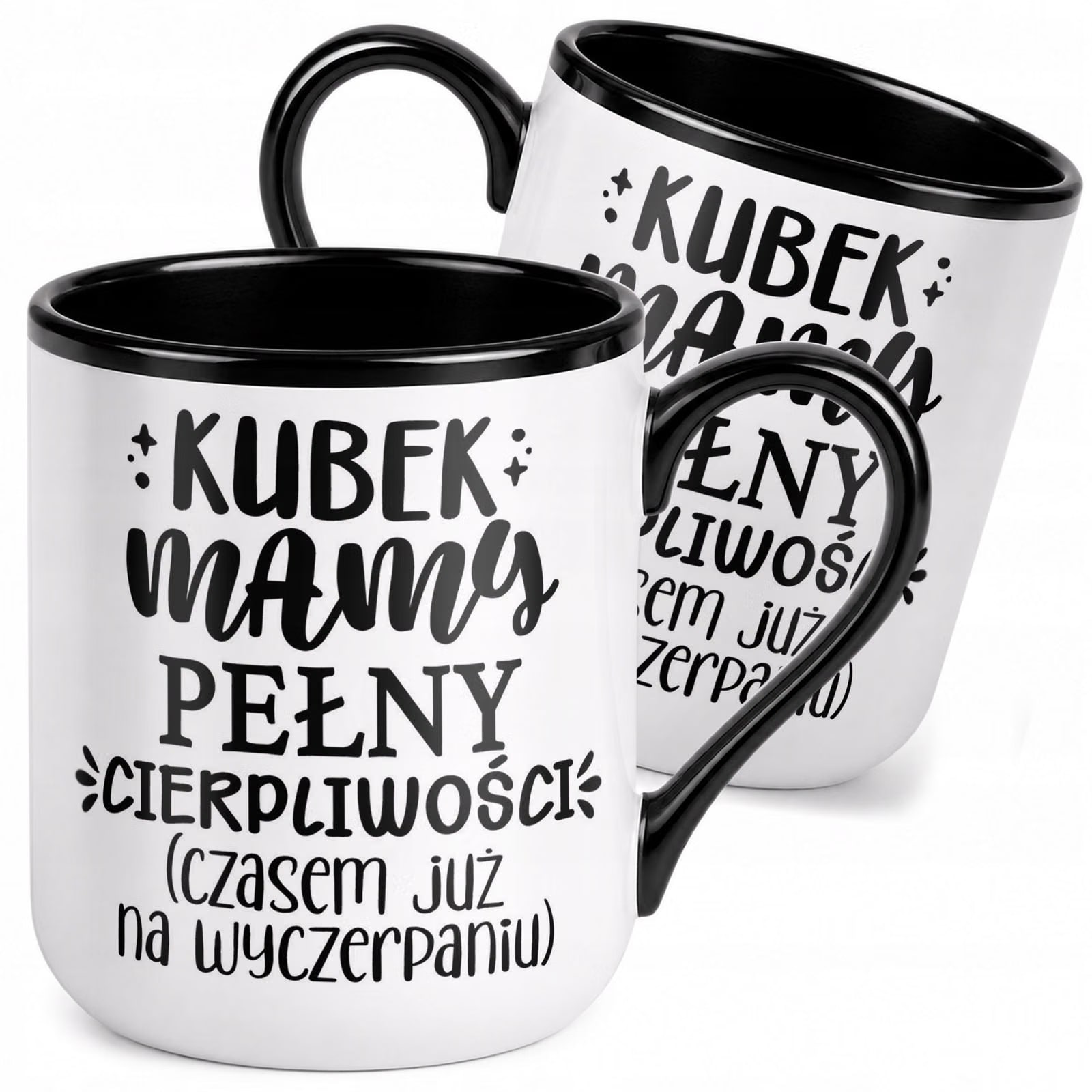 Kubek z nadrukiem Premium Czarny Dla Mamy Dzień Matki Upominek Prezent