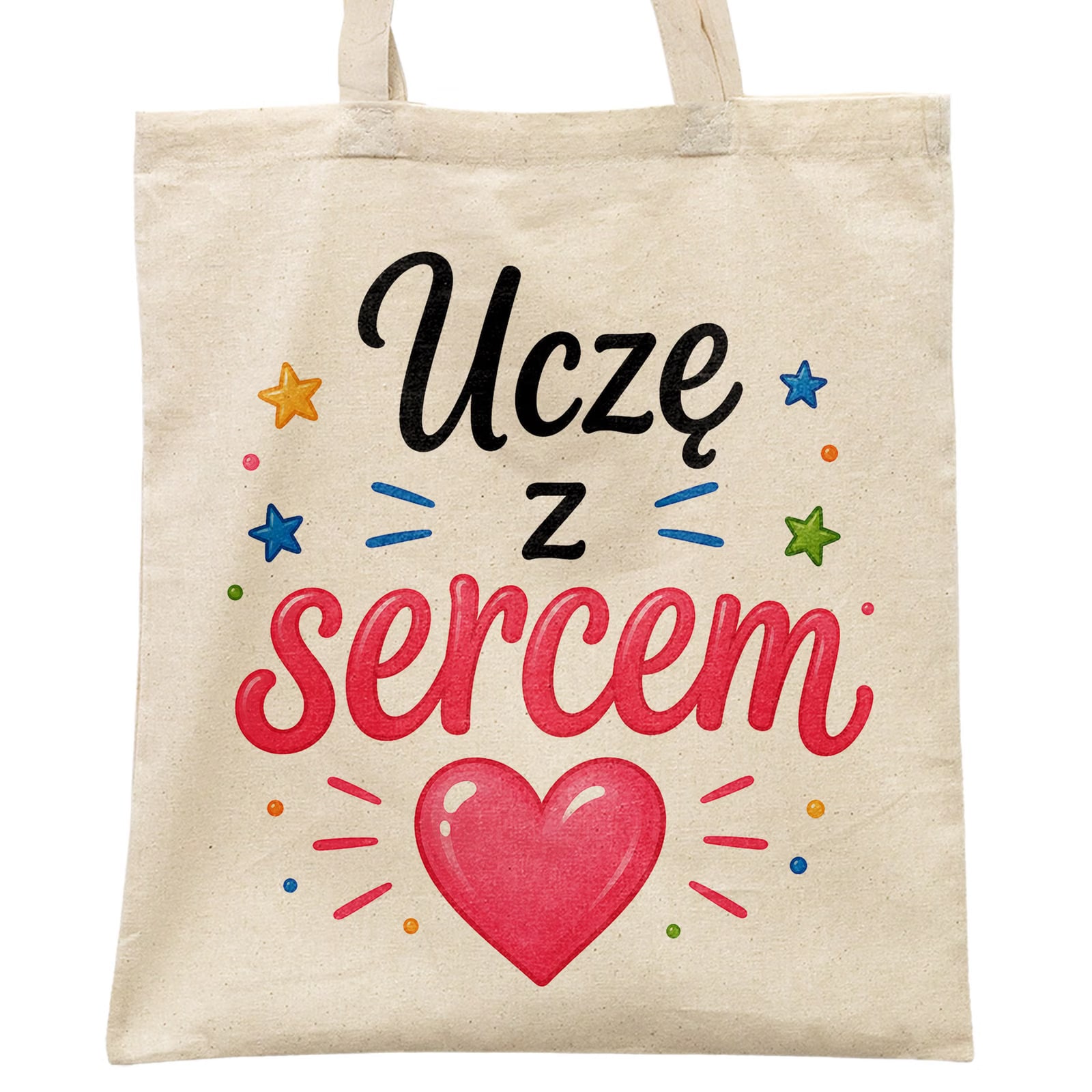 Torba shopper bawełniana Dzień Nauczyciela na zakupy z nadrukiem prezent