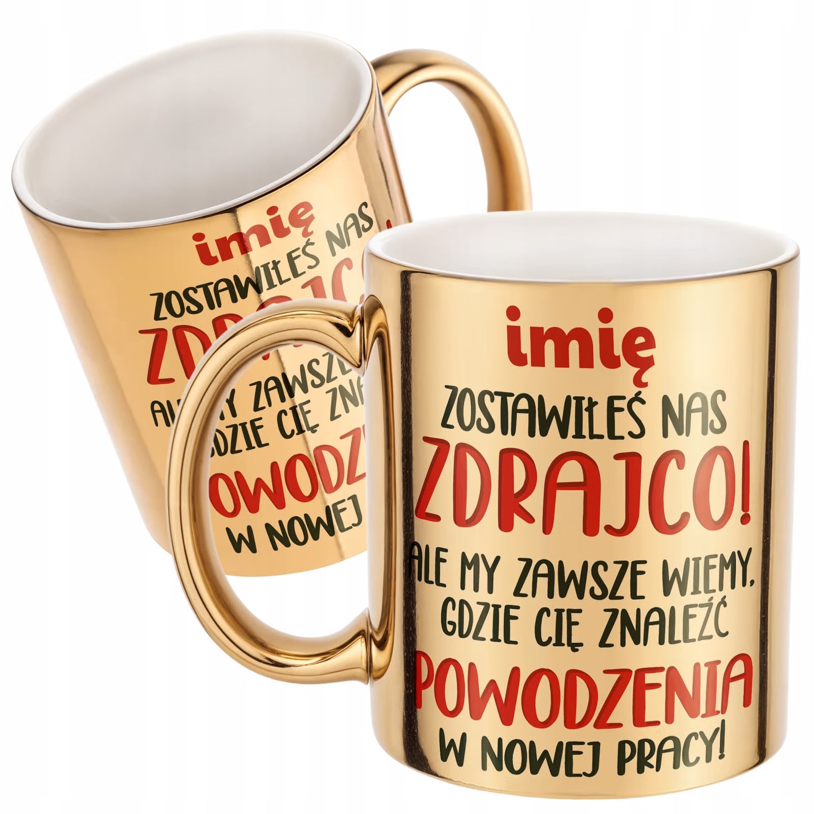 Złoty Kubek ceramiczny Personalizowany Odejście z Pracy Dla Kolegi