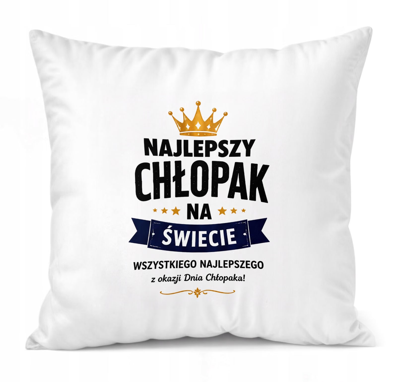 Poduszka Jasiek z nadrukiem Dzień Chłopaka 38x38cm Prezent Upominek