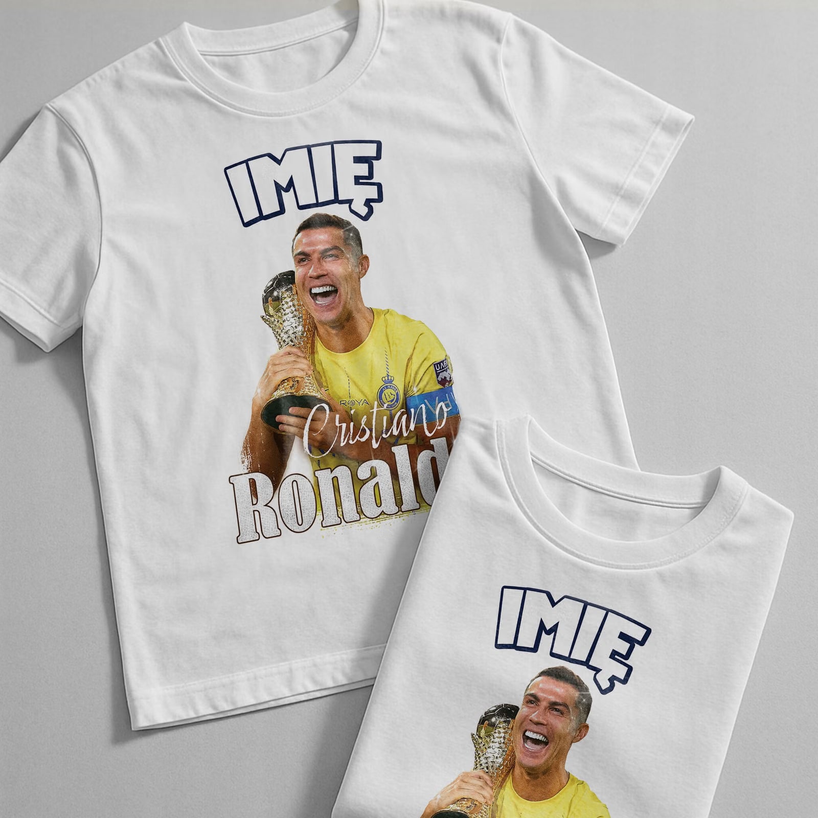 Koszulka personalizowana biała dziecięca Cristano Ronaldo Al-Nassr r. 122