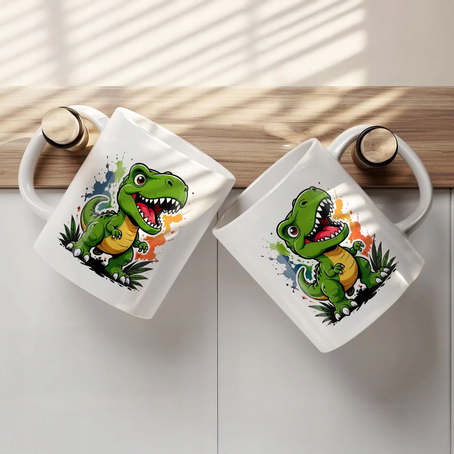 Zestaw Kubek Podkładka pod mysz dla graczy z nadrukiem T-rex