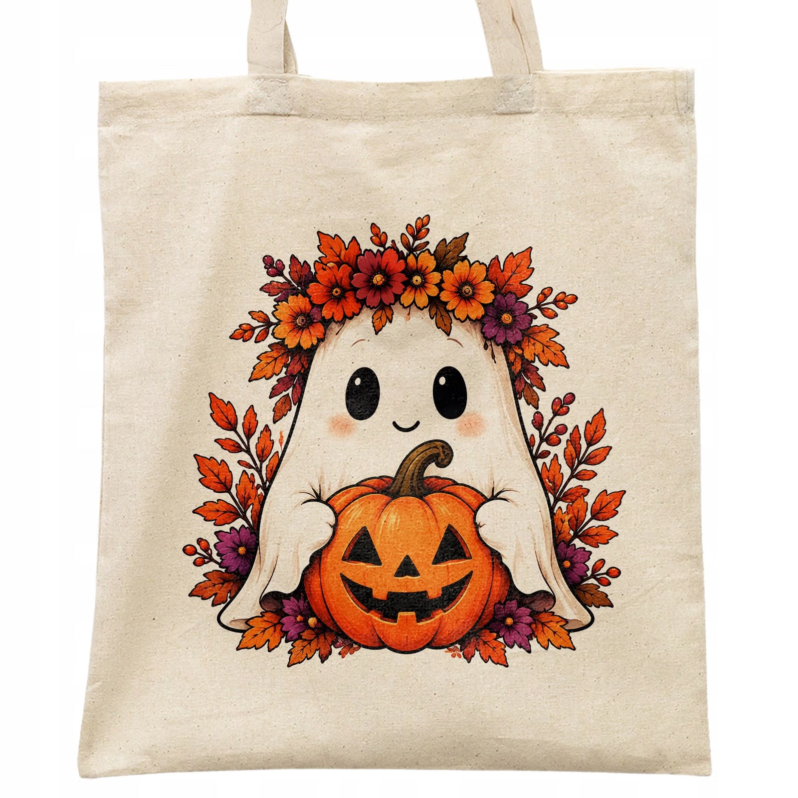 Torba shopper bawełniana halloween na zakupy z nadrukiem prezent