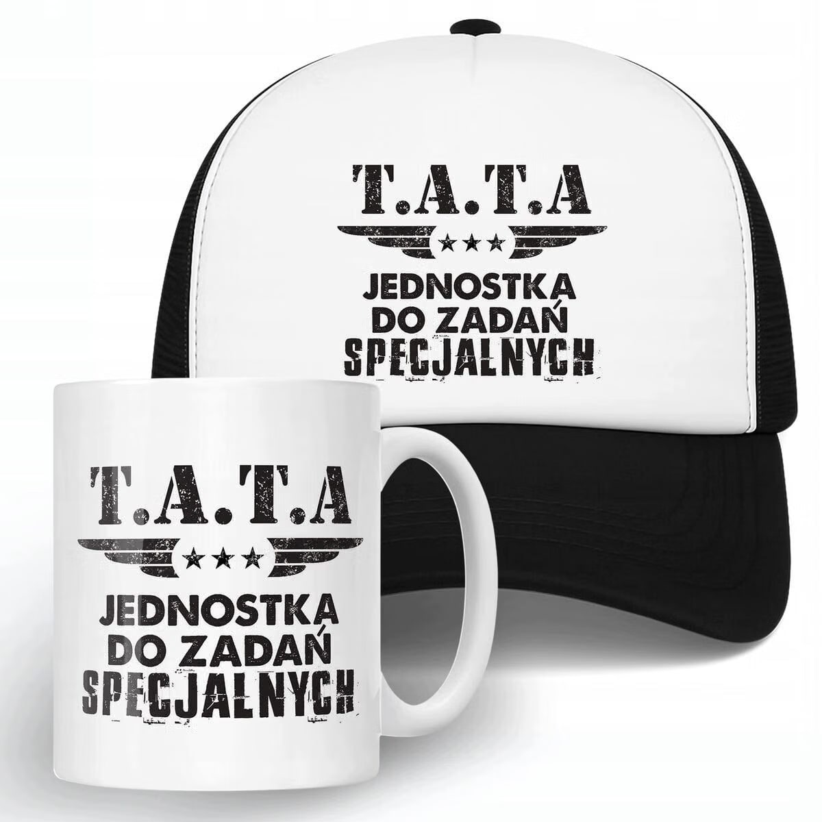 Zestaw Kubek + Czapka z daszkiem Dzień Ojca Dla Taty Tata Jednostka Prezent