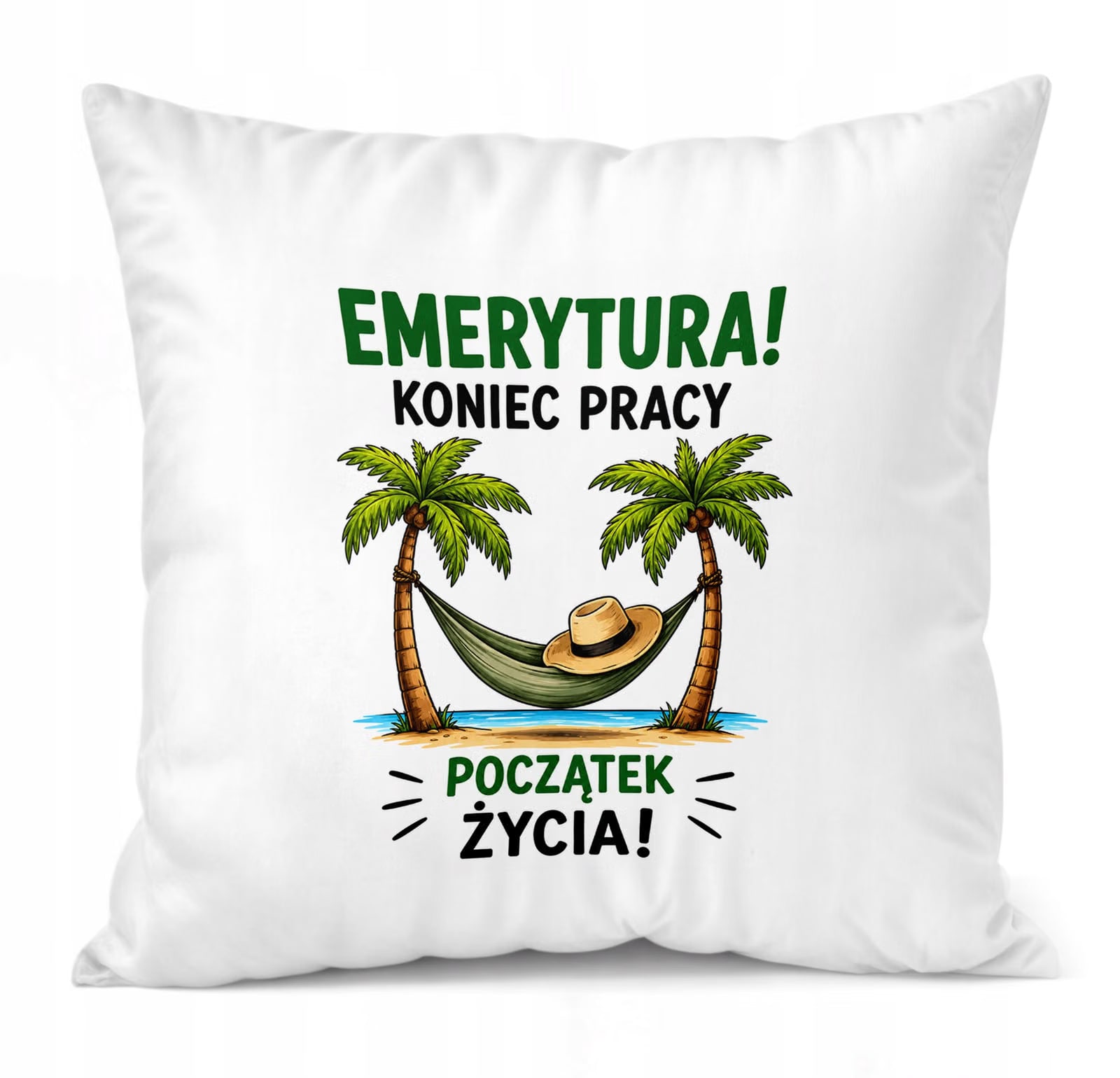 Poduszka Jasiek 38x38cm z Nadrukiem Emerytura Dla Emeryta Emerytki Prezent