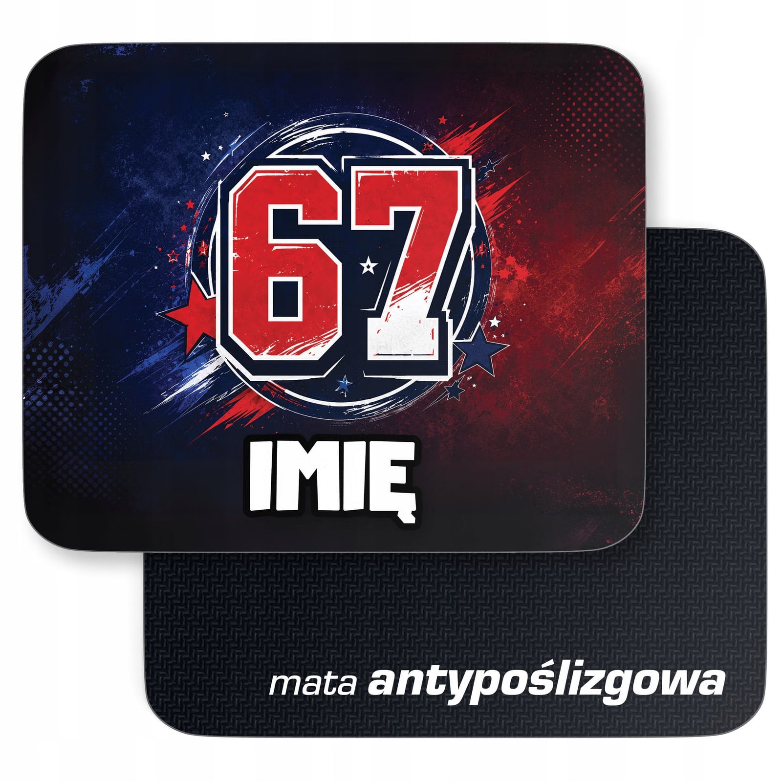 Podkładka pod mysz personalizowana z nadrukiem 67 Six Seven dla graczy