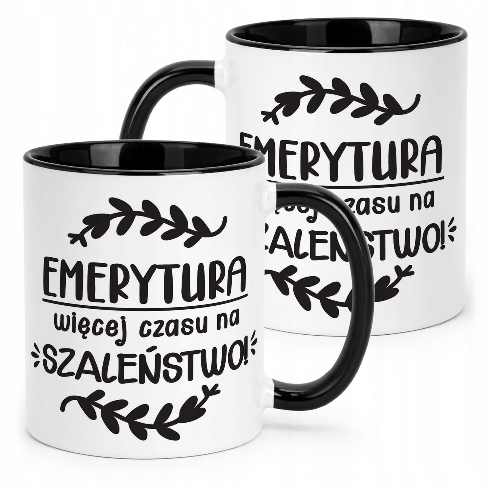 Kubek Czarny z okazji Emerytury Dla Emeryta Emerytki Prezent Upominek