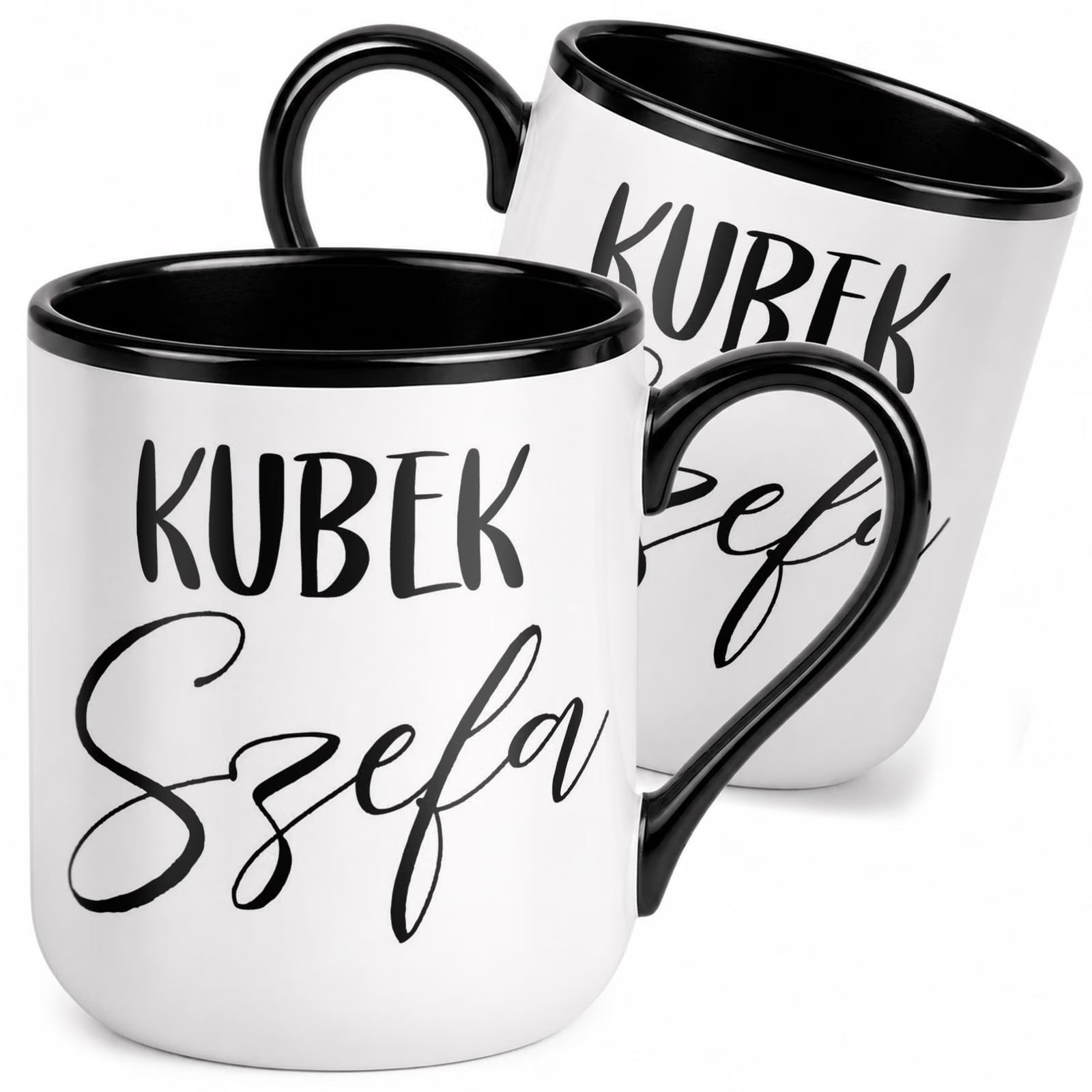 Kubek z nadrukiem Premium Czarny Dla Szefa Kubek Szefa Upominek Prezent