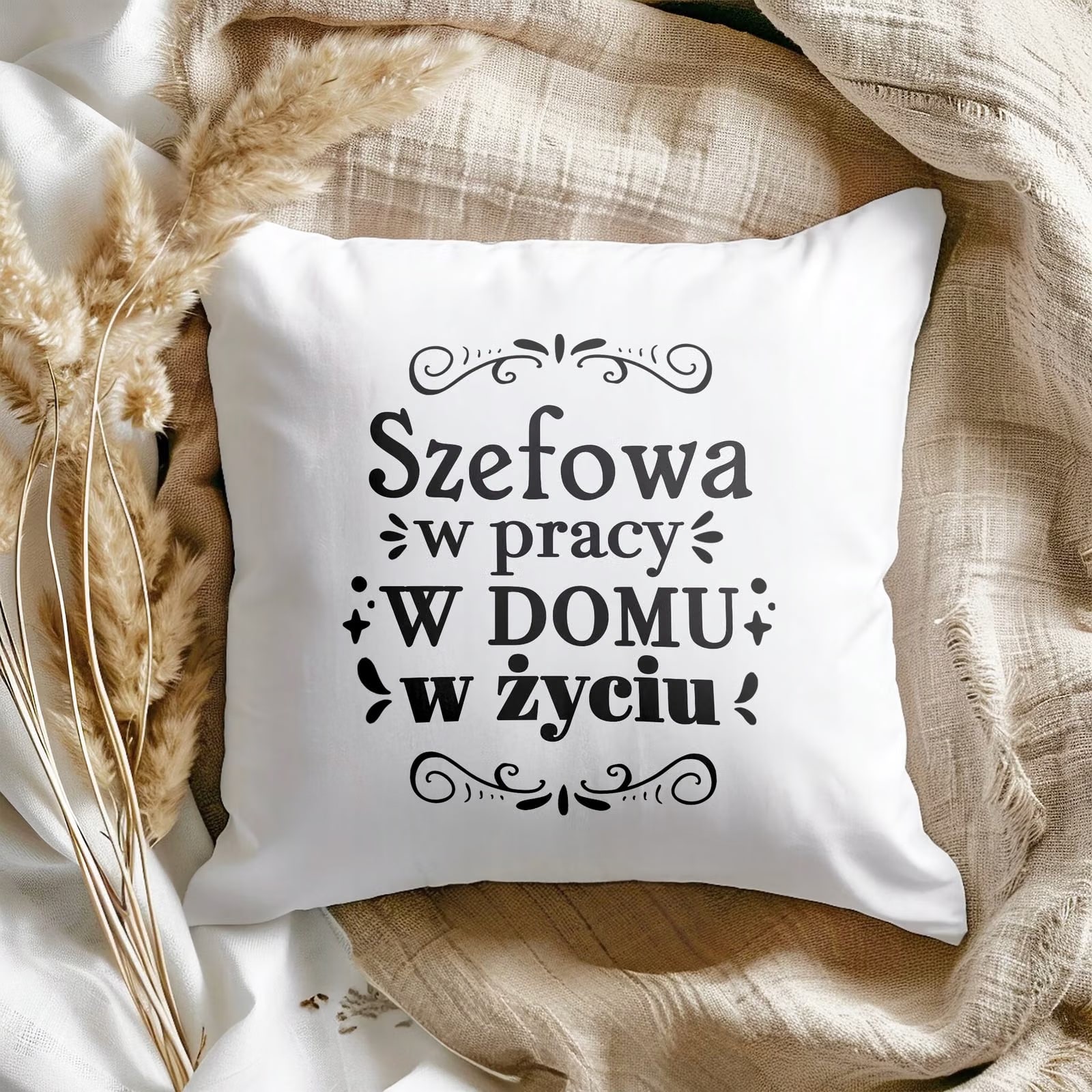 Poduszka 38x38cm Dzień Kobiet Prezent Szefowa W Domu Pracy Życiu