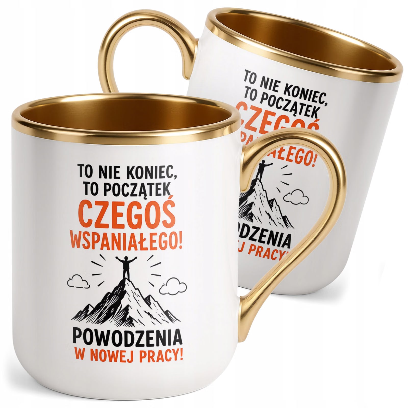 Kubek z nadrukiem Premium Złoty Pożegnanie Odejście z Pracy