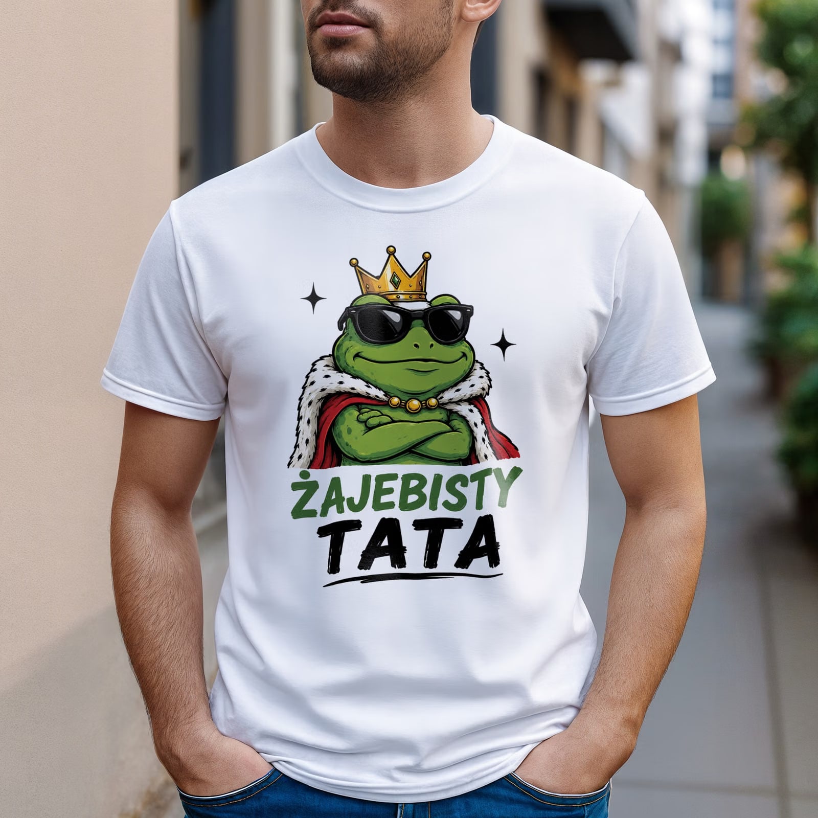 Koszulka biała męska dla taty na Dzień Ojca praktyczny prezent r. S