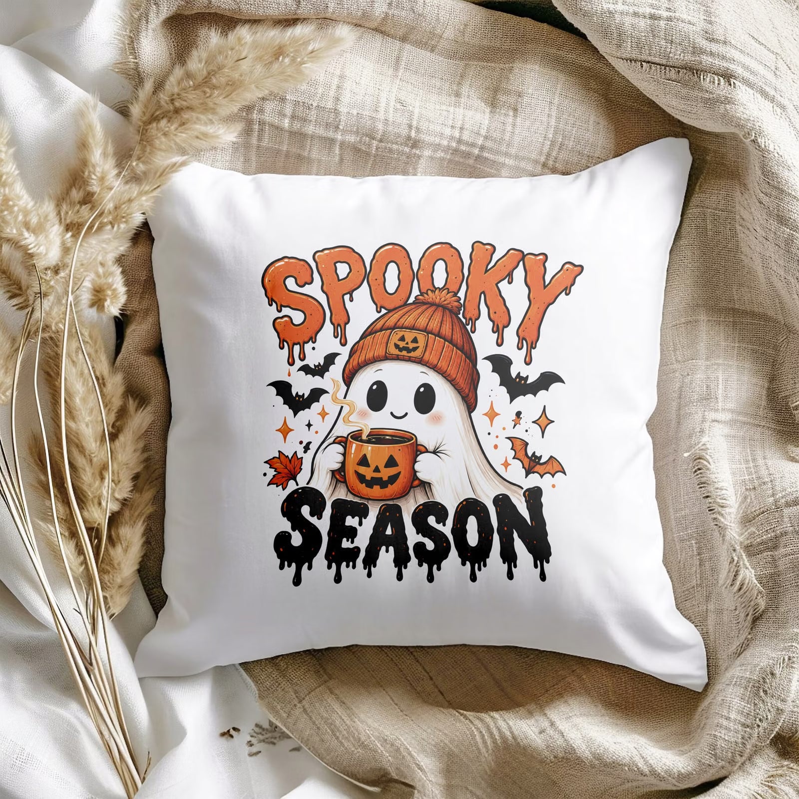 Poduszka Jasiek 38x38cm z Nadrukiem Halloween Jesień Prezent Upominek