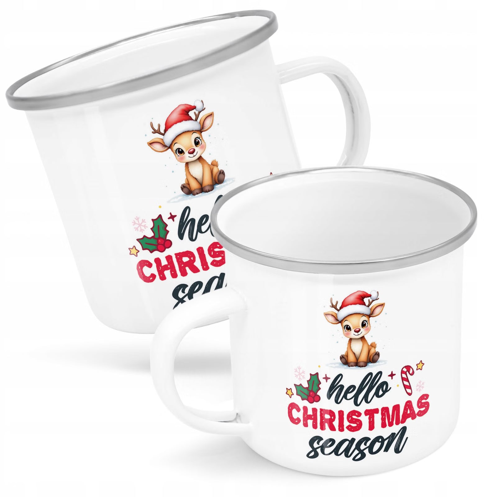 Kubek Emaliowany Boże Narodzenie Hello Christmas Season Prezent