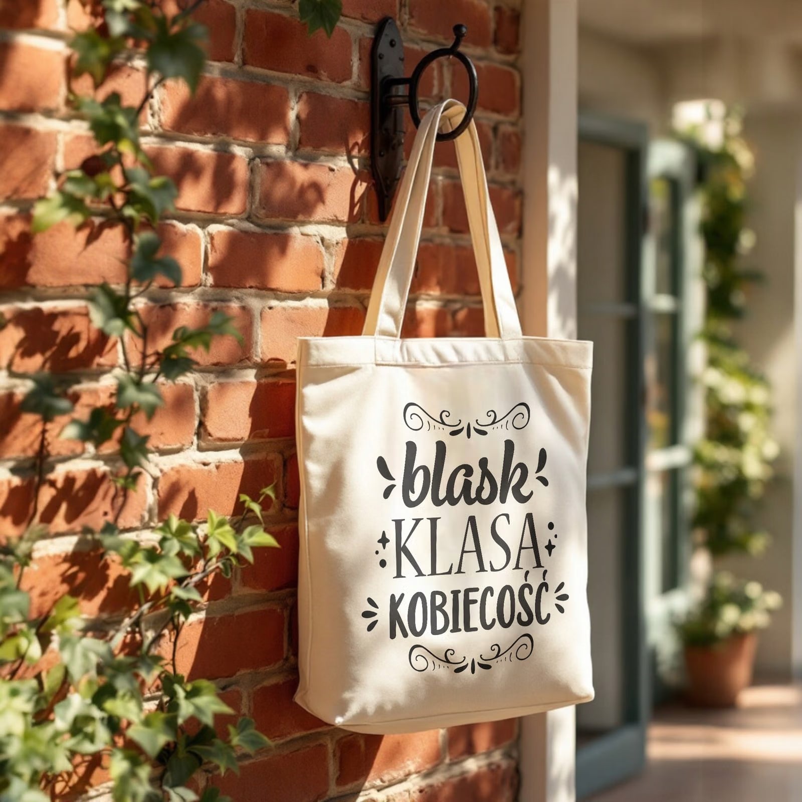 Torba bawełniana premium prezent na Dzień Kobiet Blask Kobiecość Klasa