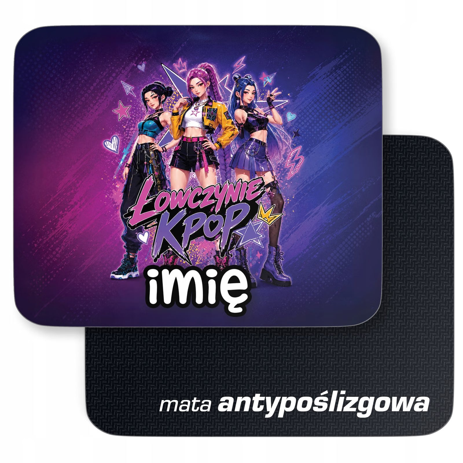 Podkładka pod mysz personalizowana z nadrukiem Łowczynie Kpop dla graczy