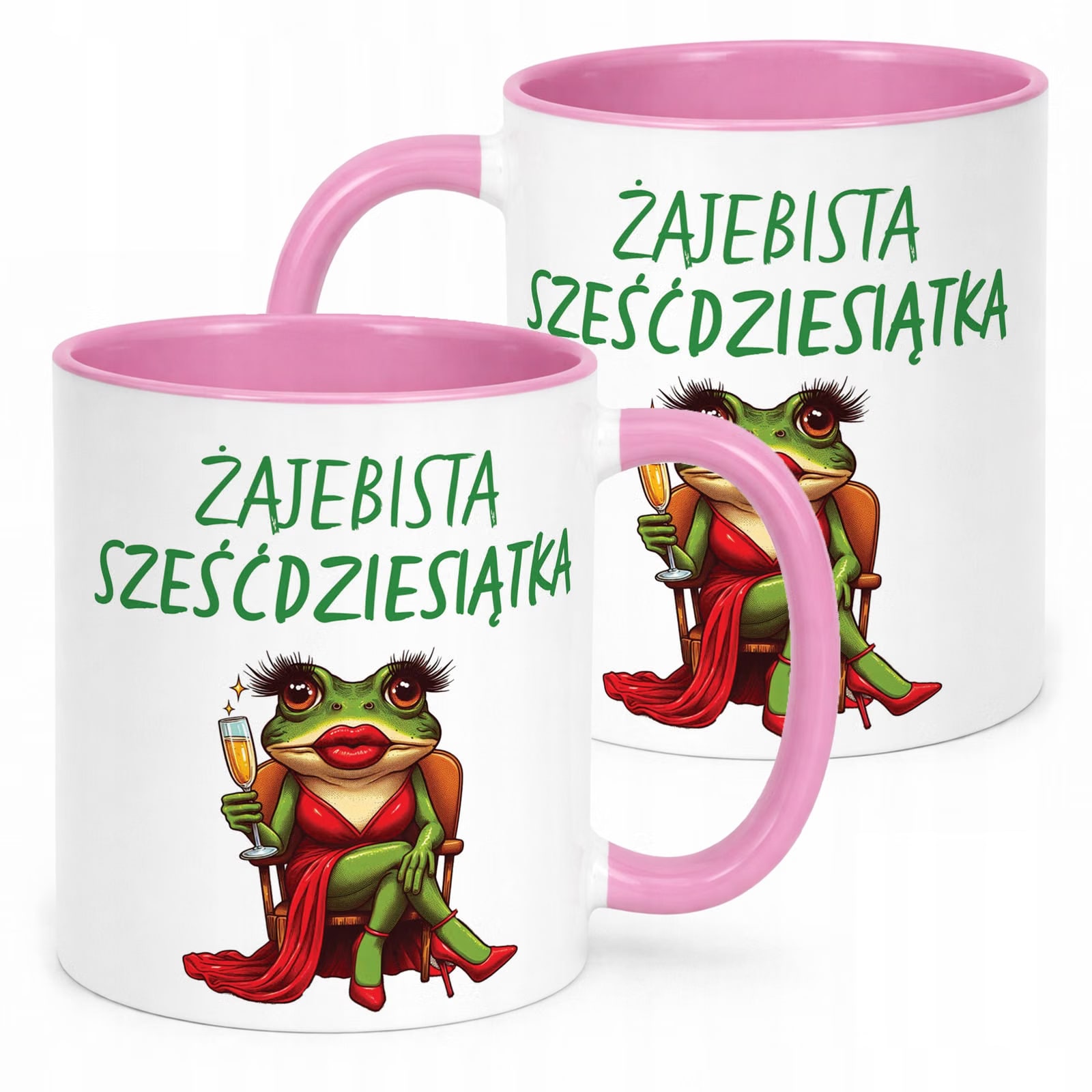 Kubek Różowy Żajebista 60 Dla Kobiety Na Urodziny Prezent