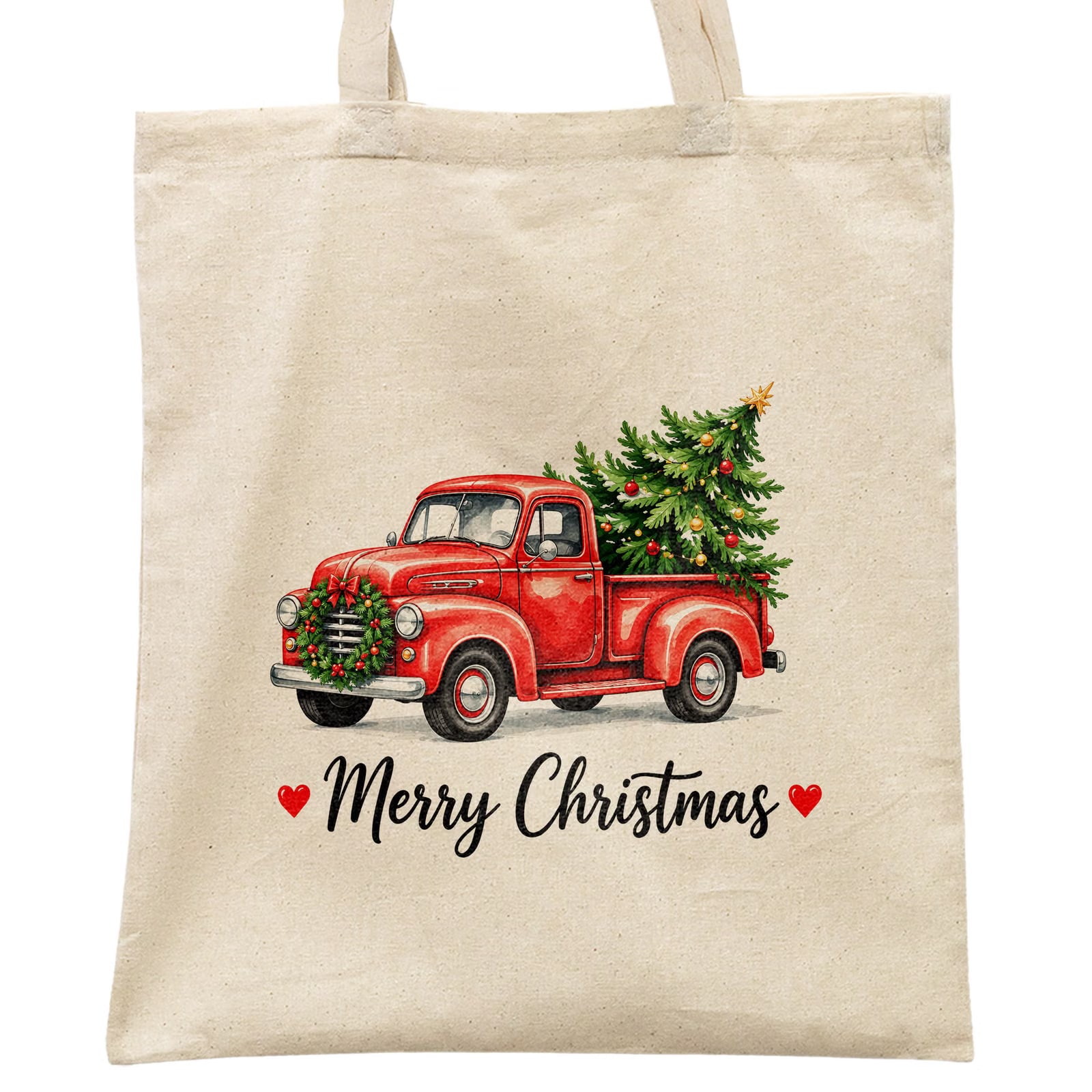 Torba shopper bawełniana świąteczna mikołajki z nadrukiem prezent