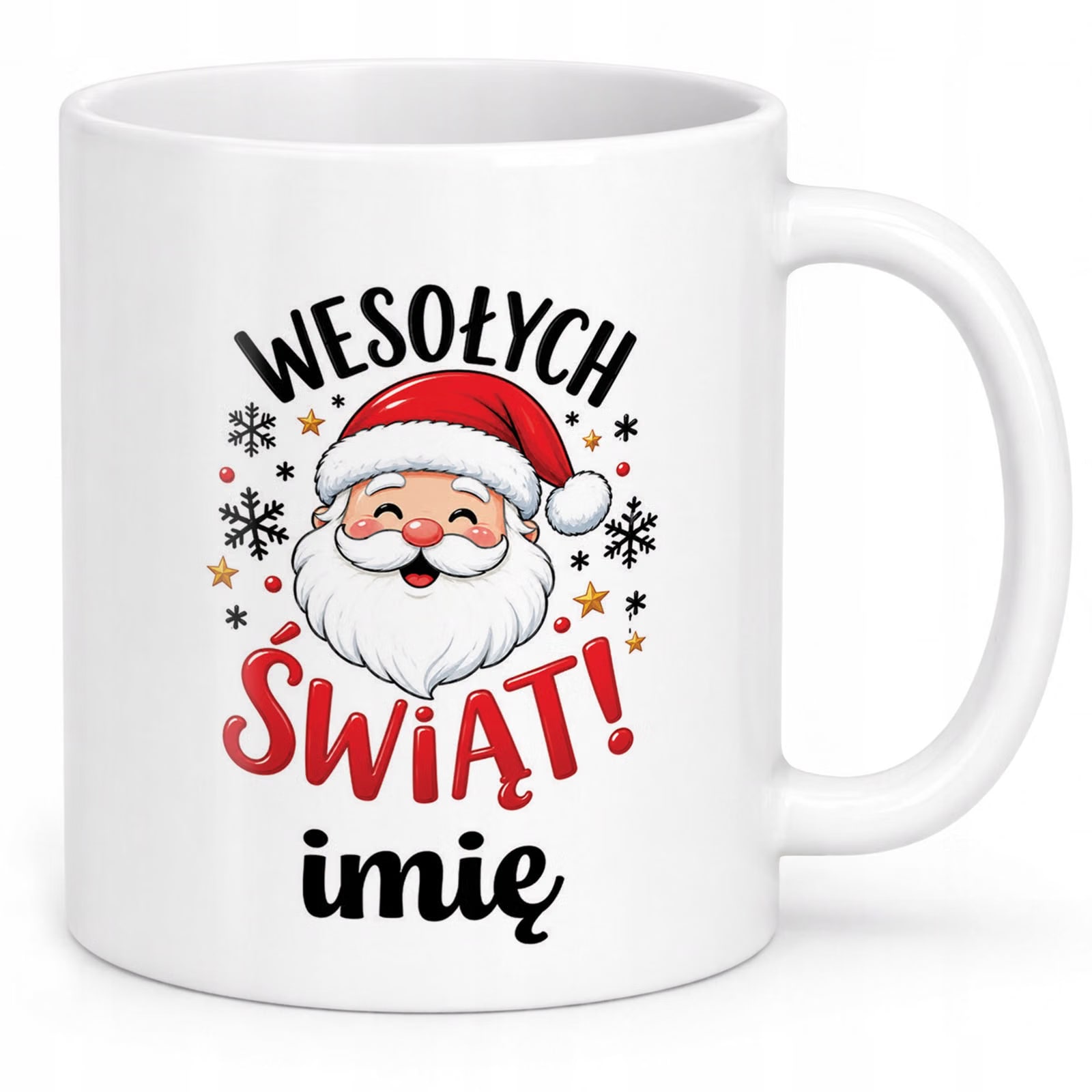 Kubek Biały Personalizowany z Nadrukiem Boże Narodzenie Święta Prezent