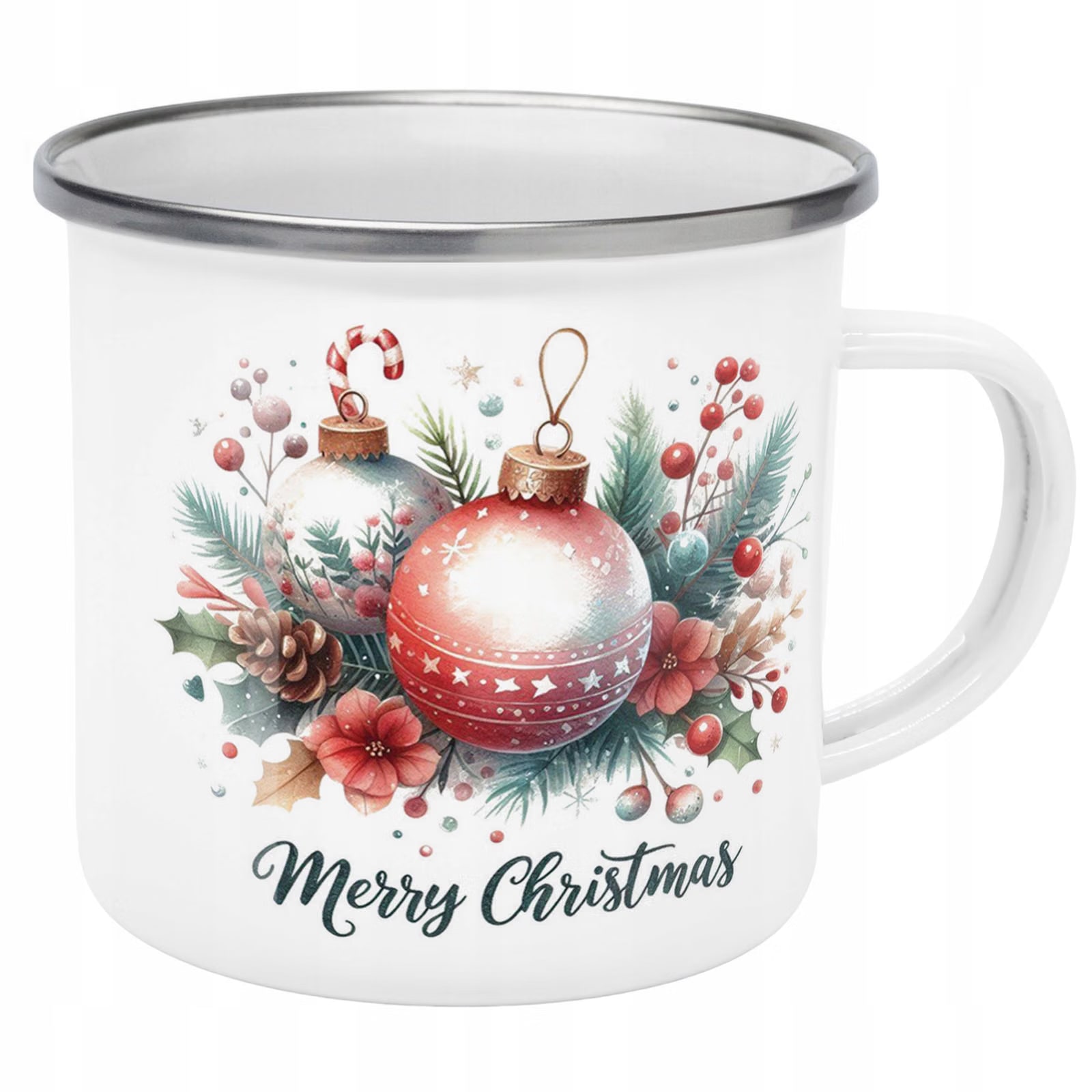 Kubek Emaliowany Boże Narodzenie Mikołajki Merry Christmas Prezent