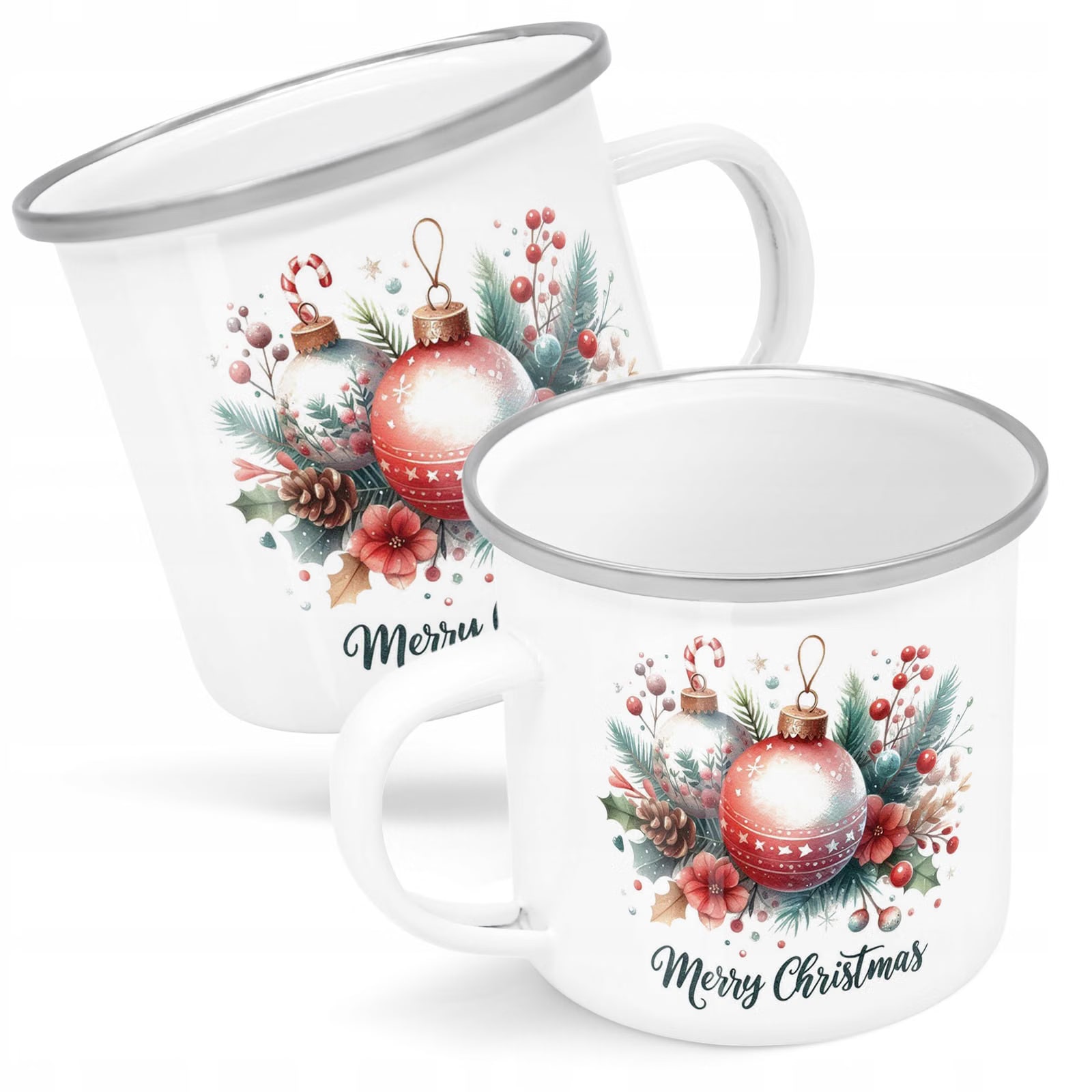 Kubek Emaliowany Boże Narodzenie Mikołajki Merry Christmas Prezent