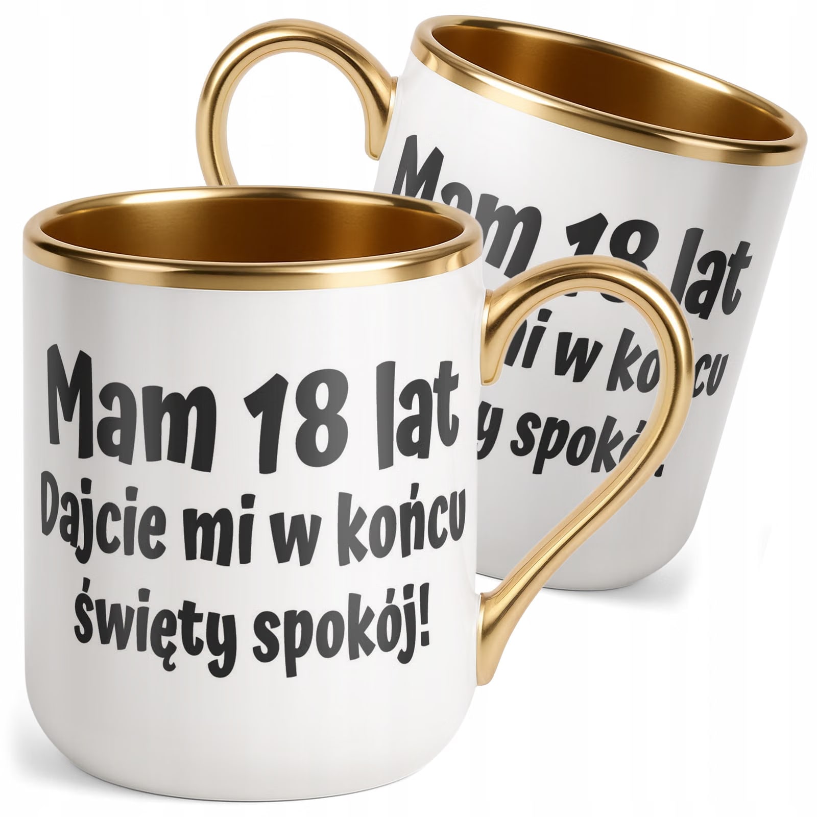 Kubek Premium Złoty Mam 18 Lat Na Urodziny Prezent Upominek