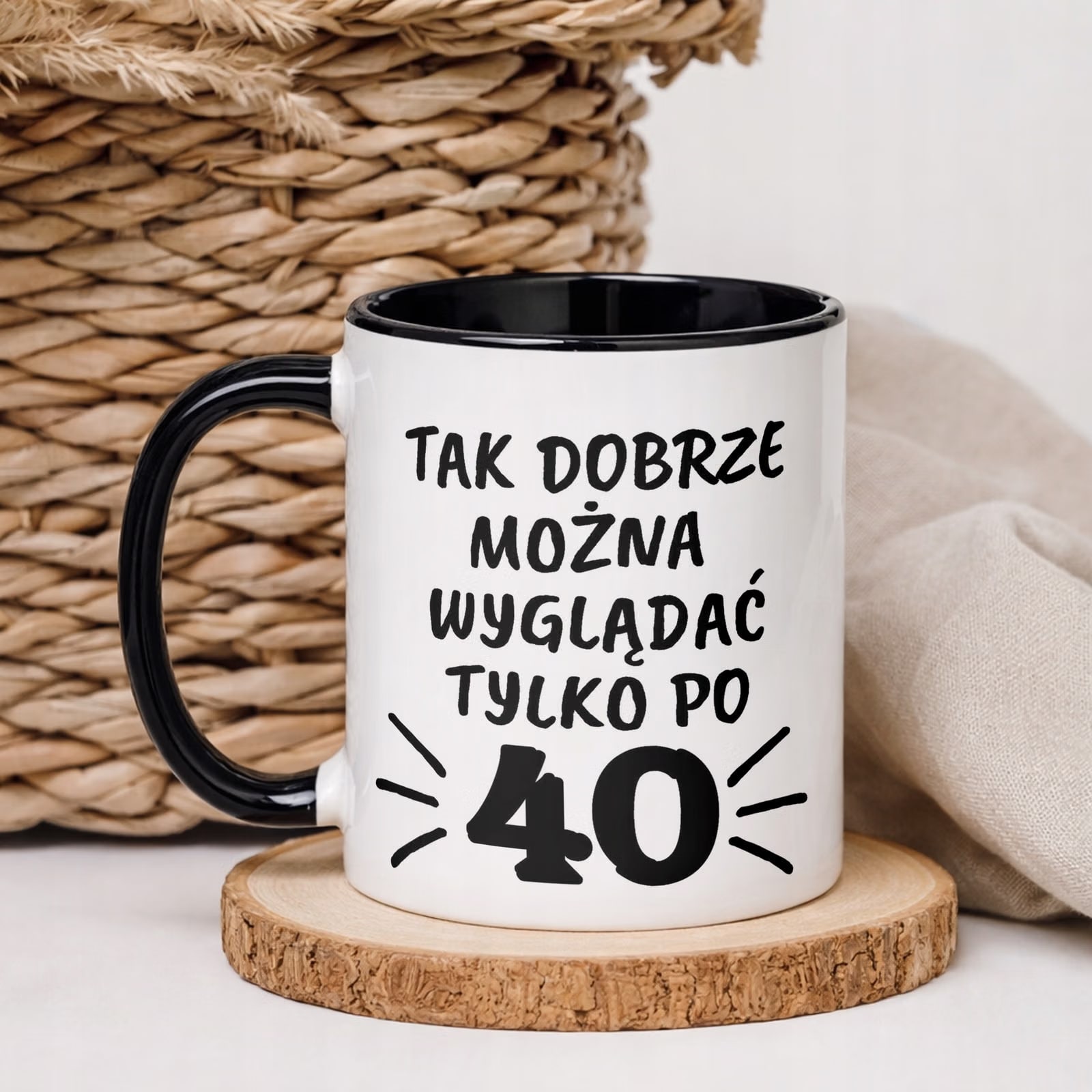 Kubek Czarny Tak Dobrze Można Wyglądać 40 Urodziny Prezent